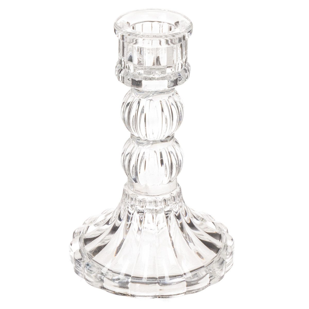 Florists Products Kerzenhalter Eleganter Glas-Kerzenhalter für stilvolle Tischdekorationen, 2 Stück