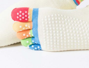 KIKI ABS-Socken Yoga Socken für Zehensocken: Yogasocken Tanz Fitness 3 Paare