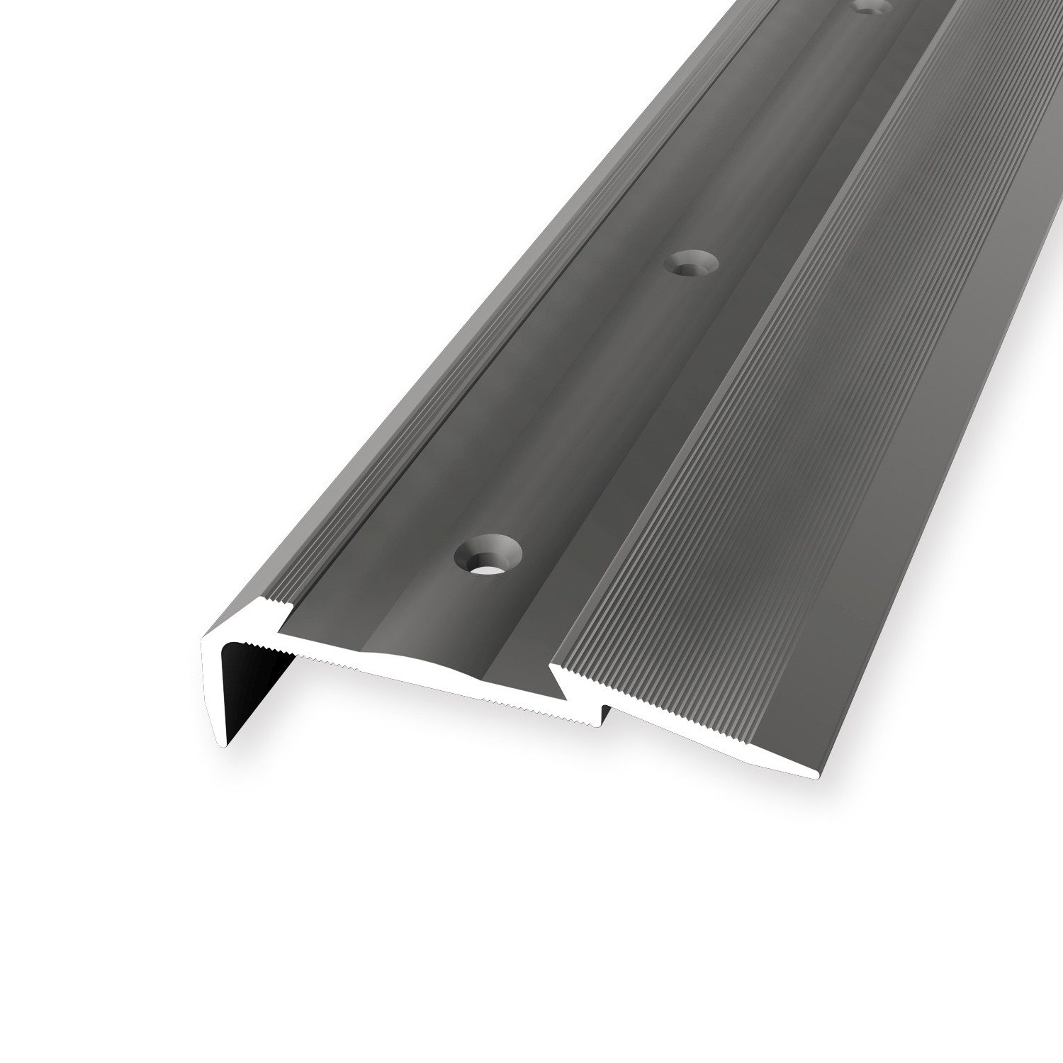 Küberit Treppenkantenprofil 18.7 x 60 x 2500 mm Winkelprofil Edelstahl Gebohrt Aluminium
