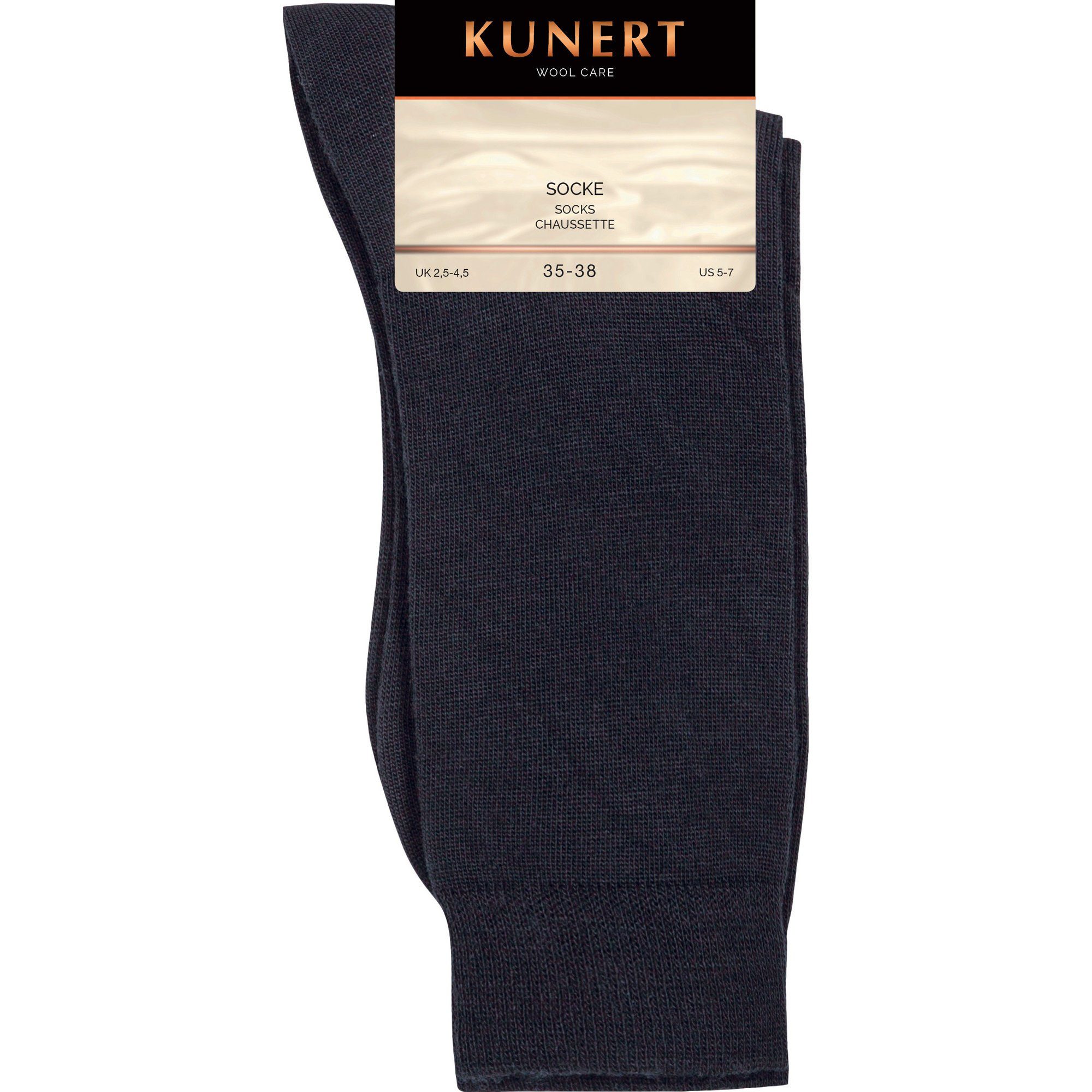 KUNERT 0070 Black Uni Paar Damen-Socken Socken 1