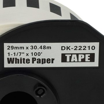 vhbw Etikettenpapier Ersatz für Brother DK-22210 für Drucker & Kopierer Etikettendrucker