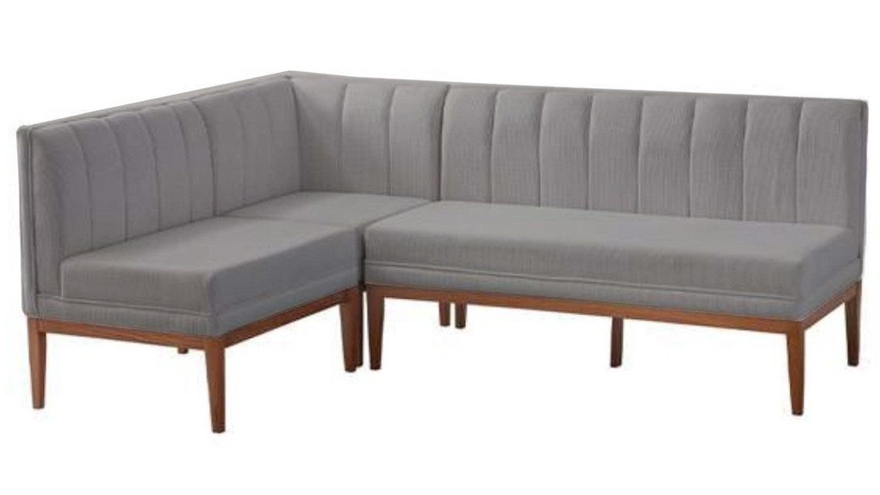 JVmoebel Eckbank Grau Eckbank Esszimmer Bänke Exklusive Küchen Sitzmöbel Sofort (1-St), Made in Europa