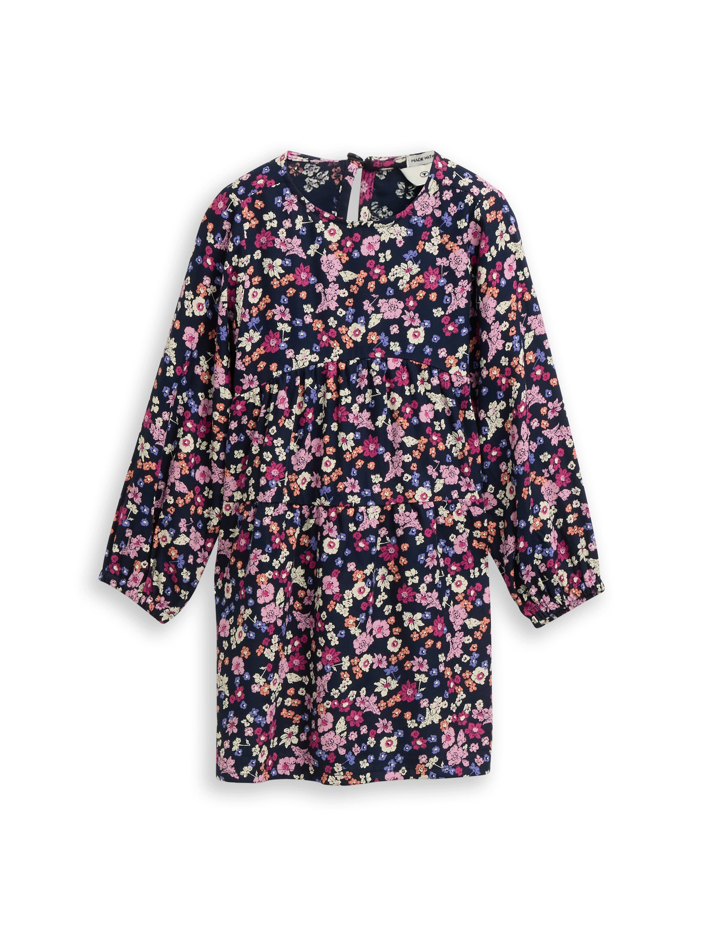 TOM TAILOR Midikleid mit floralen Allover-Muster