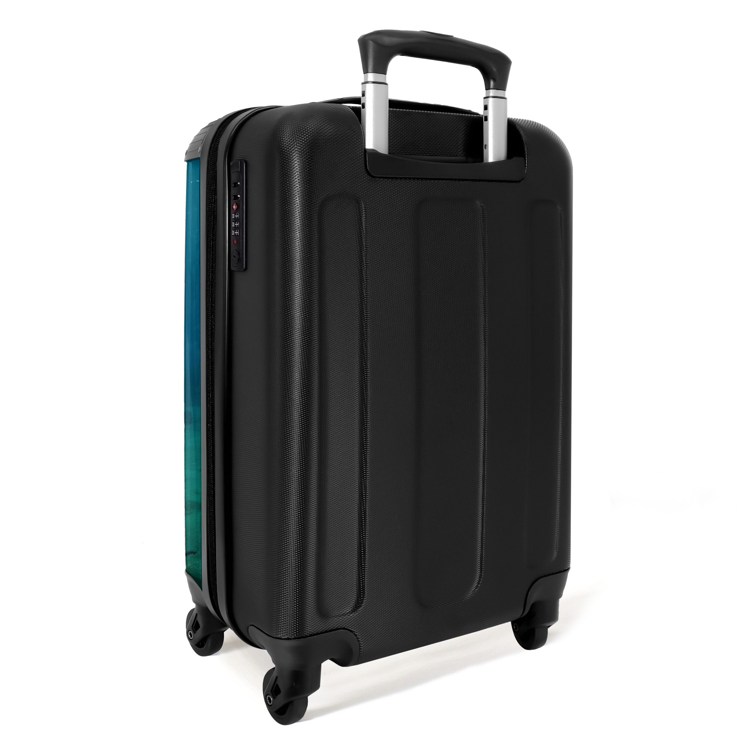 NoBoringSuitcases.com© Kinderkoffer Delfin - Meerestiere - Unterwasser - Kinder 55x35x20cm, 4 Rollen, Kinder Koffer Klein, Trolley Handgepäck, Reisekoffer