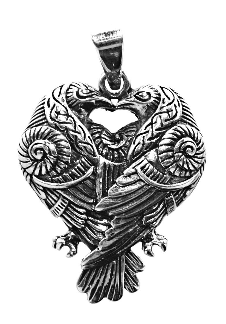 Kiss of Leather Odin mit Raben Anhänger aus Bronze Nr 131 Kiss of Leather Odin mit Raben Anhänger aus Bronze Nr 131