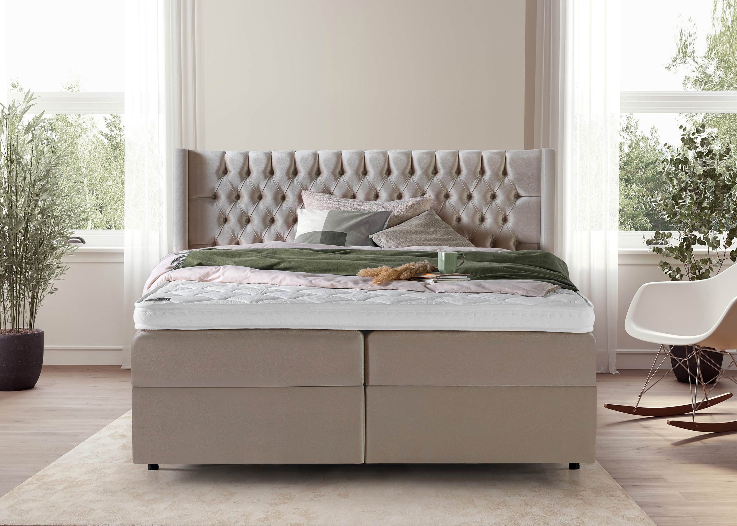 BettCo Stauraumbett Boxspringbett mit Bettkasten Florida günstig online kaufen