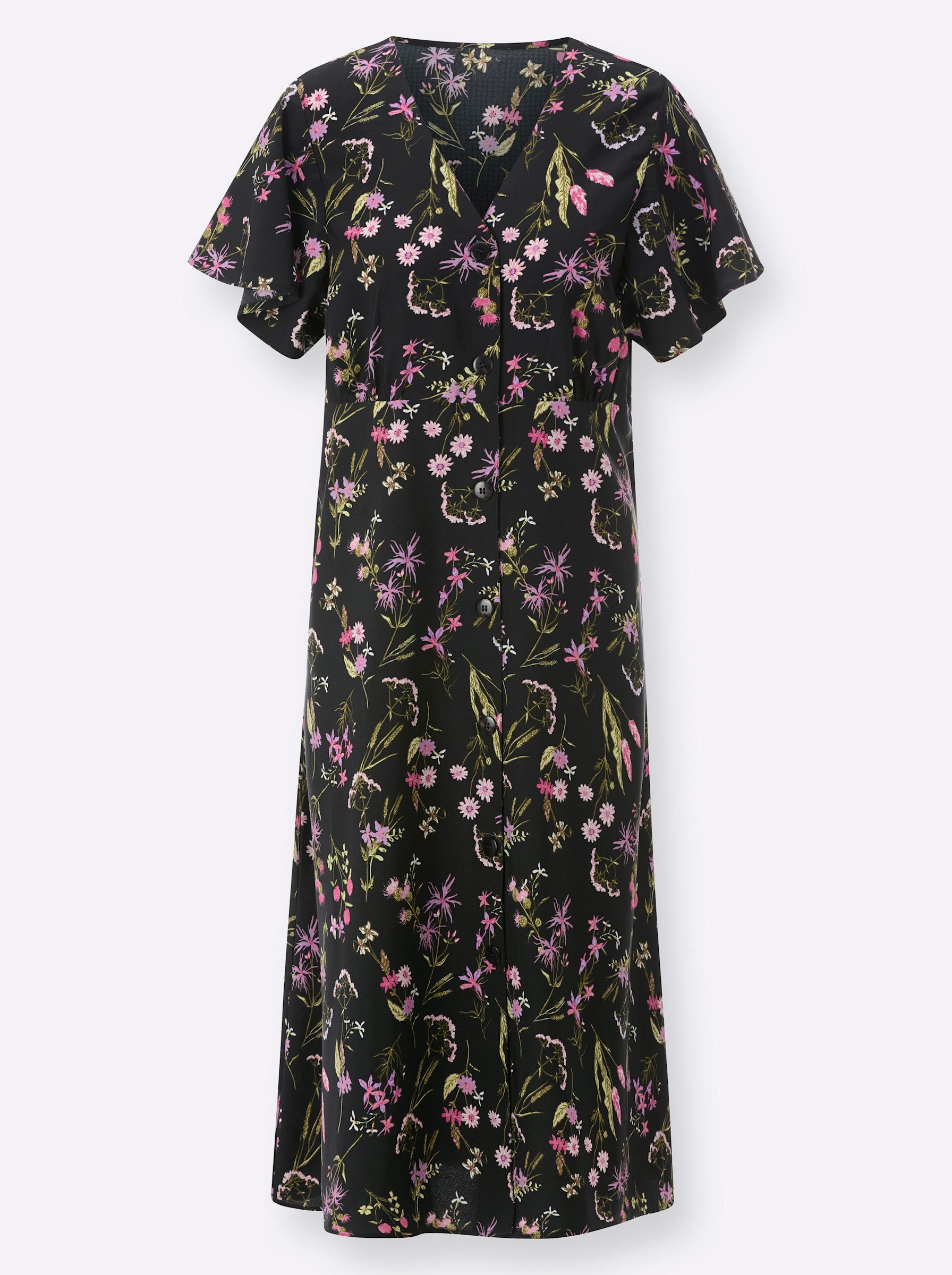 Sieh an! Etuikleid Druck-Kleid Kurzarm
