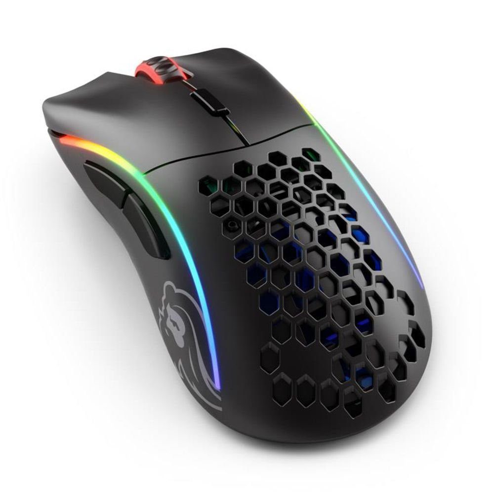 Glorious PC Gaming Race Model D Gaming-Maus (kabellos, RGB-Beleuchtung, 19.000 dpi, 2,4 GHz Funk, für Rechtshänder)