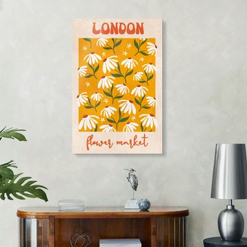Posterlounge Acrylglasbild Pineapple Licensing, Flower Market London I, Vintage Grafikdesign