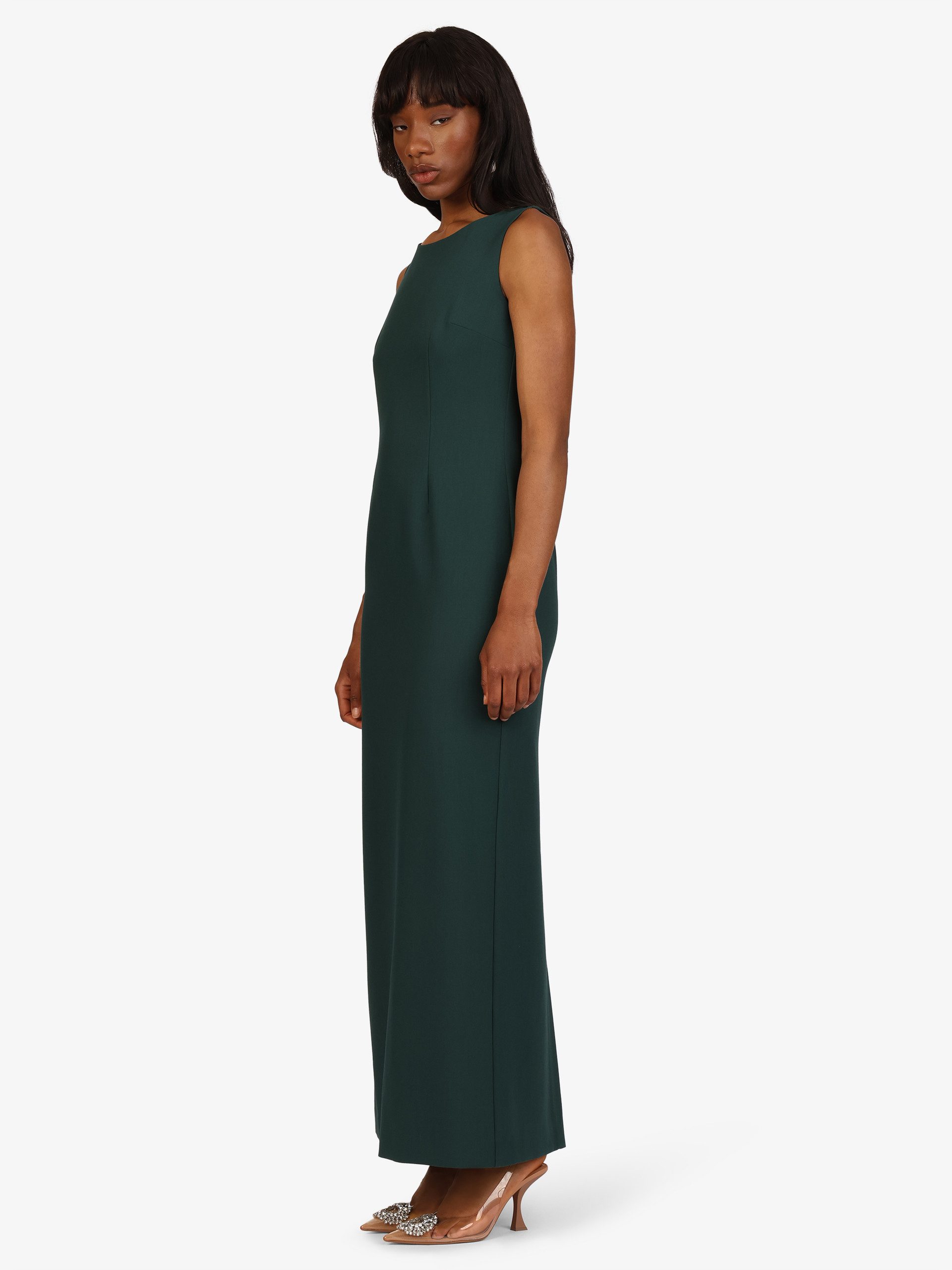 Kraimod Abendkleid mit Rückenschlitz und Rundhals