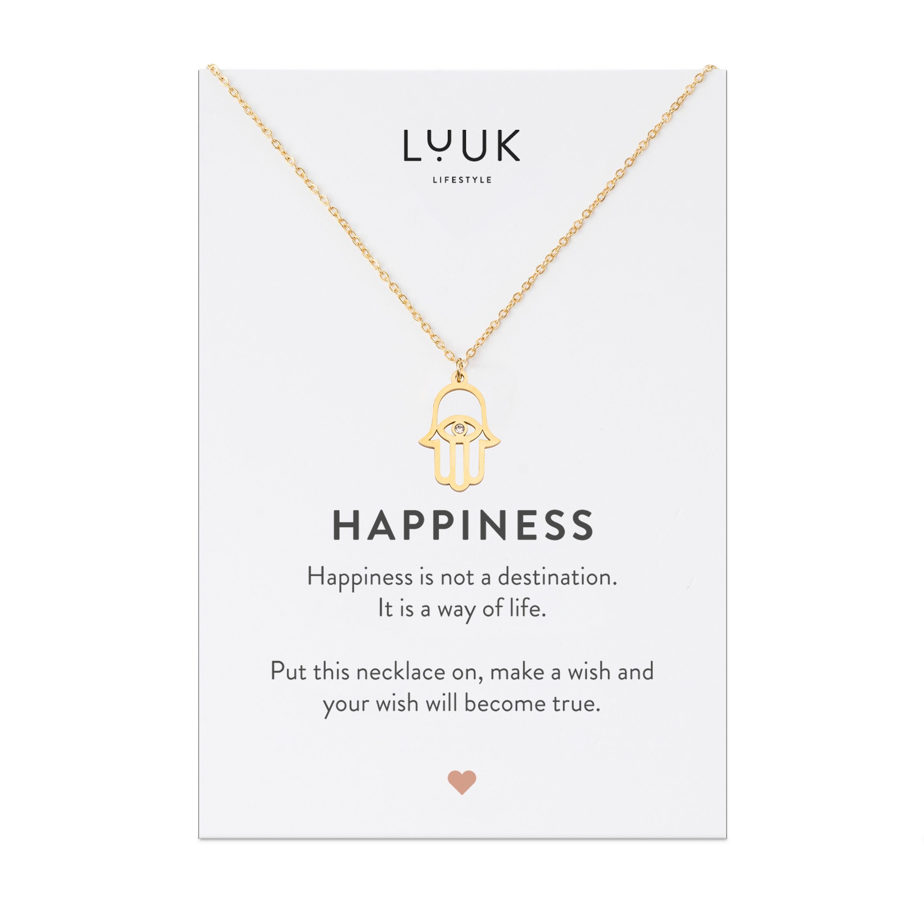 LUUK LIFESTYLE Kette mit Anhänger Hamsa günstig online kaufen