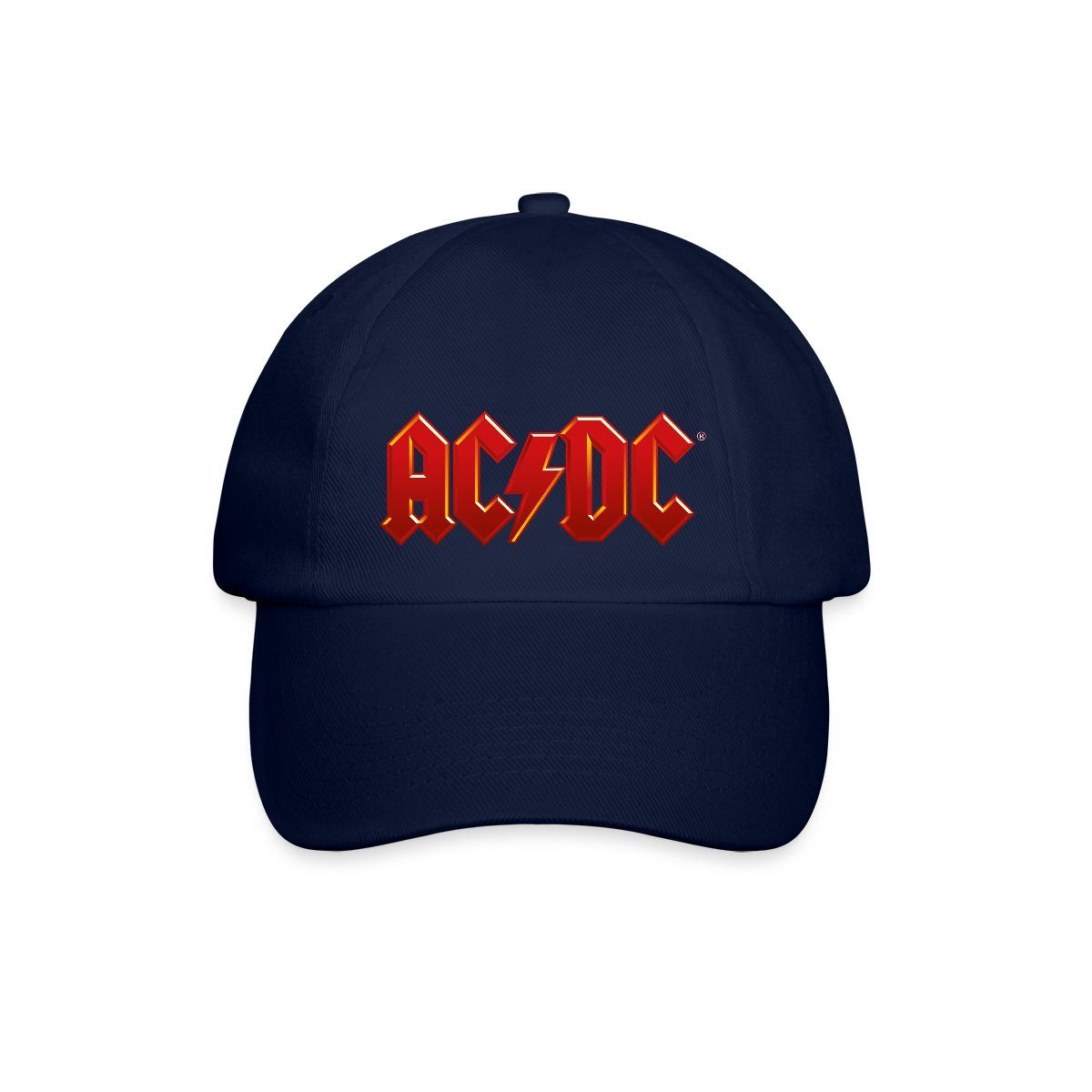 Spreadshirt Baseball Cap AC/DC Klassisches Logo Mit Blitz Baseballkappe (1-St)