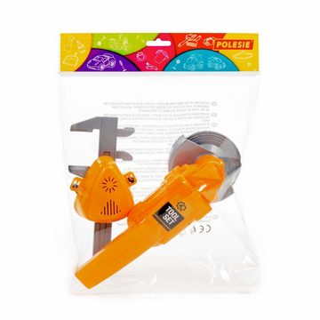 LEAN Toys Kinder-Werkzeug-Set Werkzeugset Schleifmaschine Maske Schieber Messschieber Werkstatt Set