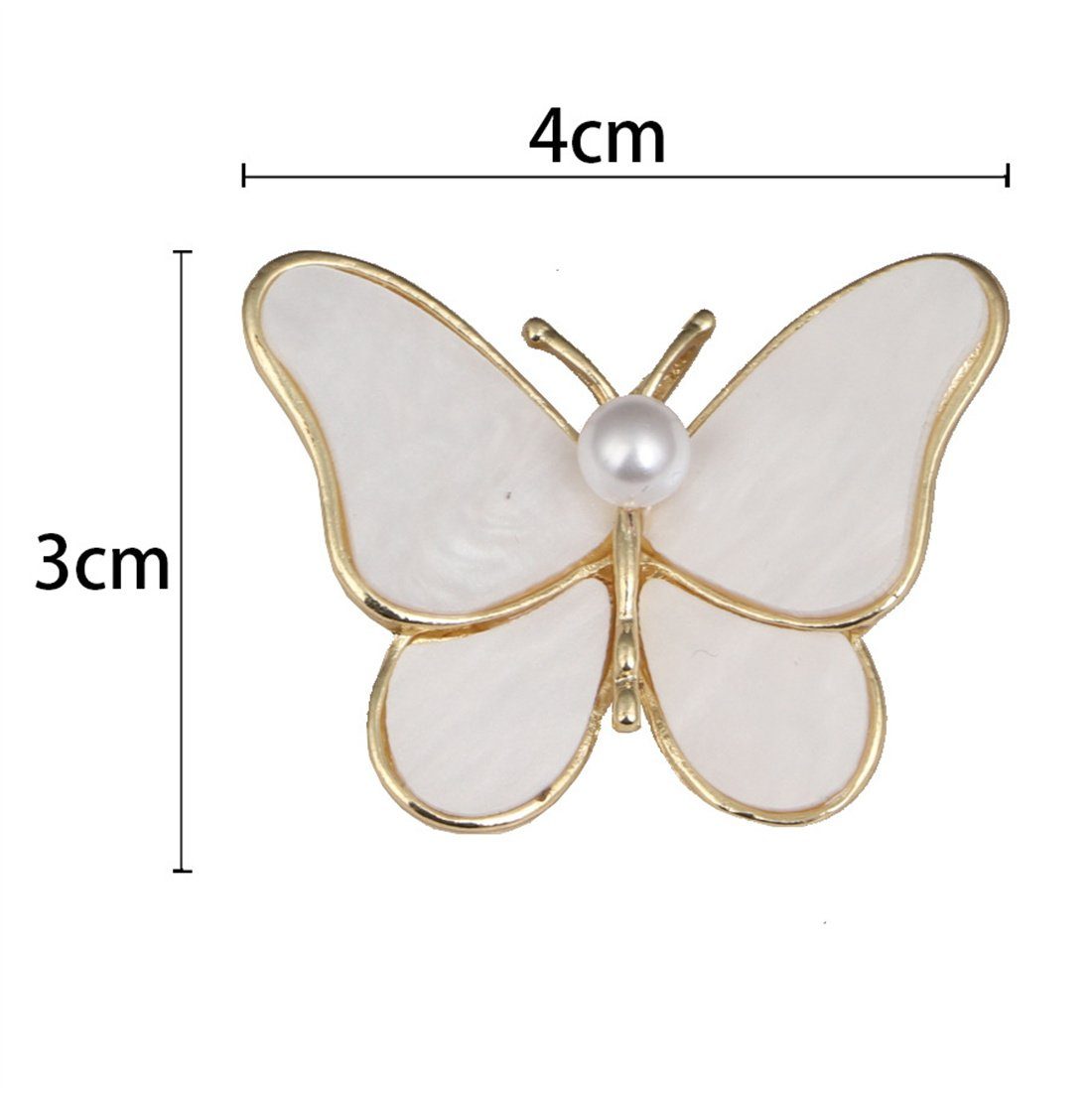 Satz DÖRÖY Kostüm Set Broschen 4 von faux Schmetterling Korsage Zubehör Broschen, Perle