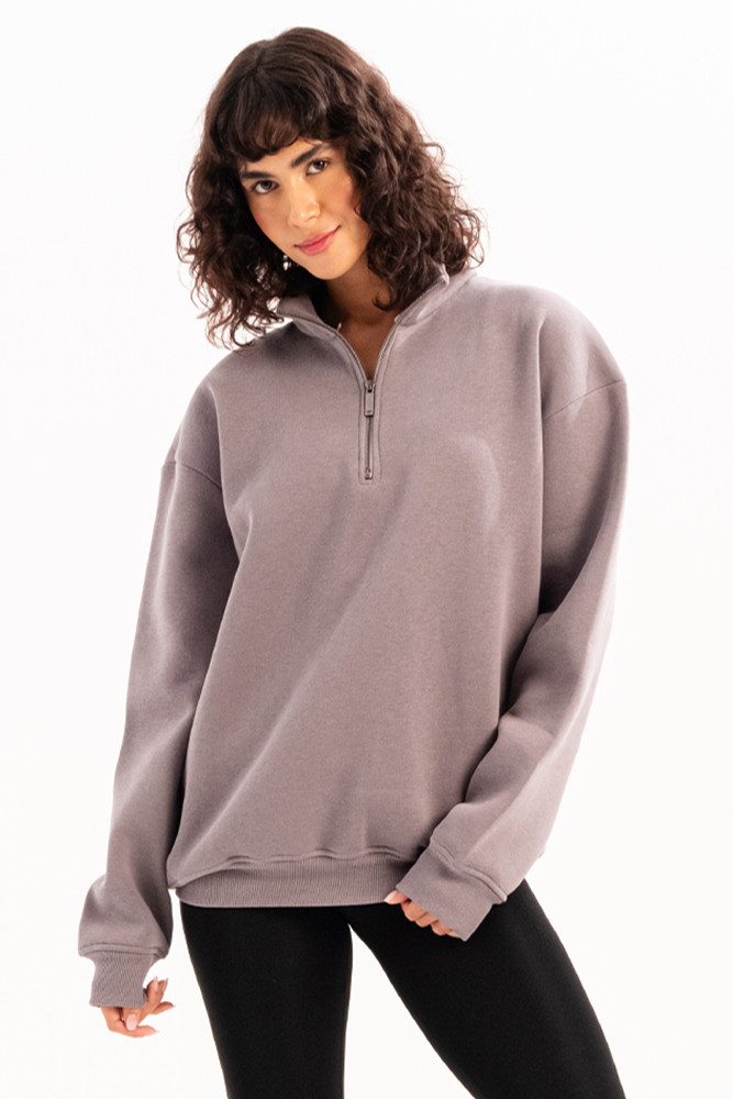 JUSTEVER Kapuzenpullover Oversize-Fit-Damen-Sweatshirt mit Stehkragen und h günstig online kaufen