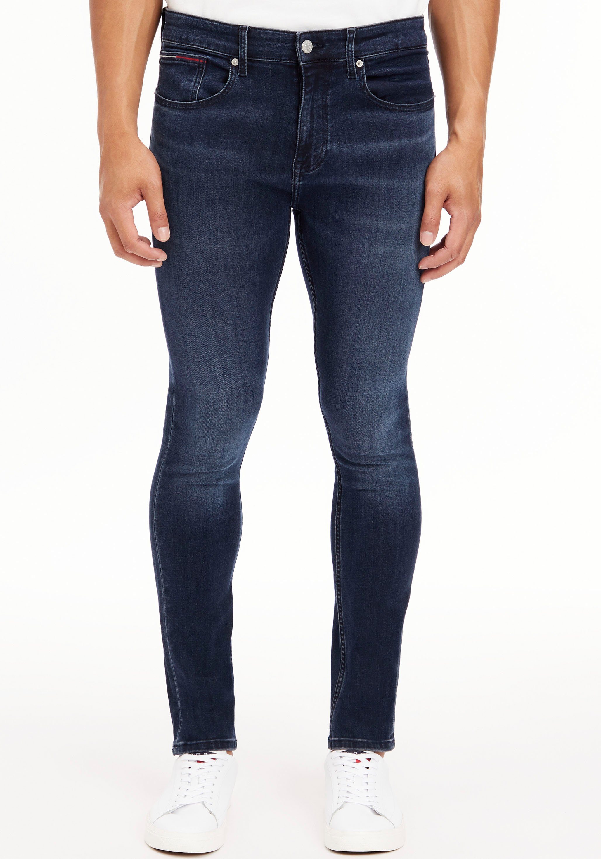 Tommy Jeans Slim-fit-Jeans AUSTIN SLIM TPRD mit Lederbadge darkblue