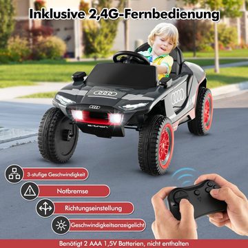 COSTWAY Elektro-Kinderauto, Belastbarkeit 25 kg, Audi Kinderquard mit USB & FM