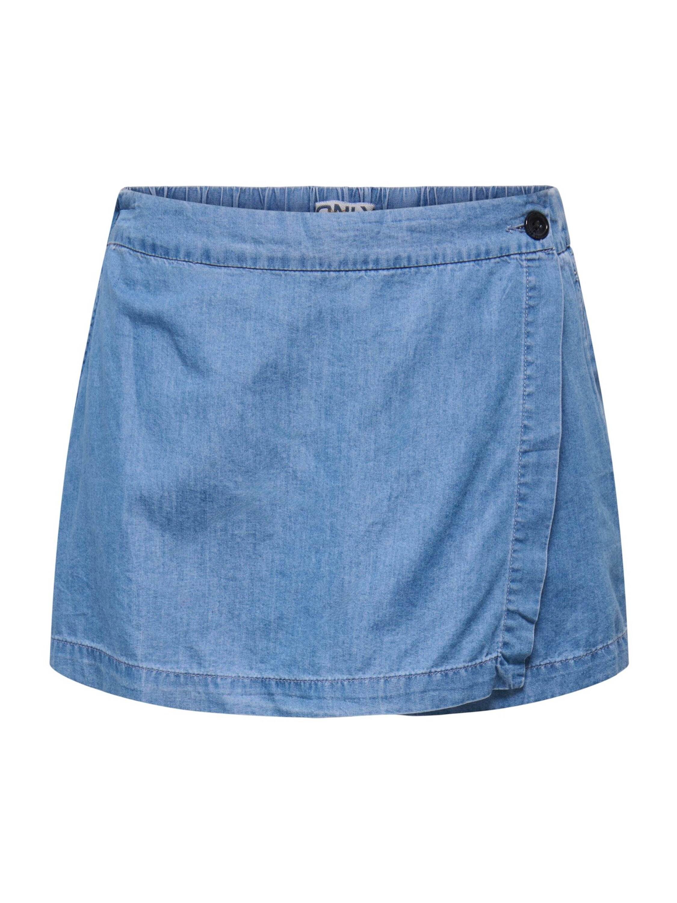 ONLY Jeansrock ONLLEA (1-tlg) Wickel-Design