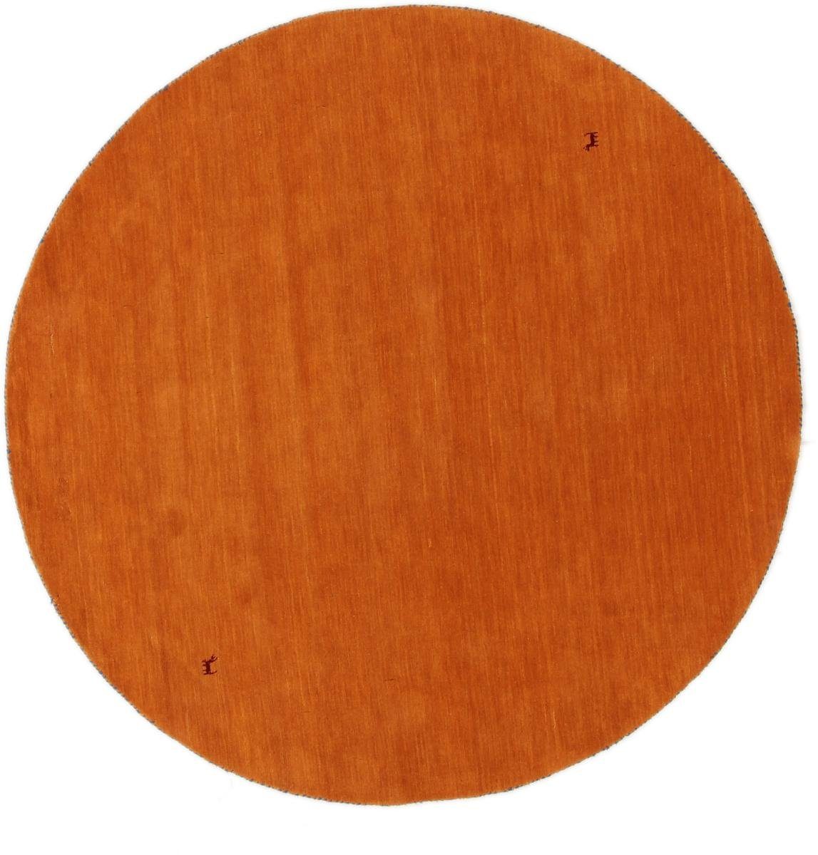 Orientteppich Loom Gabbeh orange 294x296 Moderner Orientteppich Rund, Nain Trading, rund, Höhe: 12 mm | Kurzflor-Teppiche