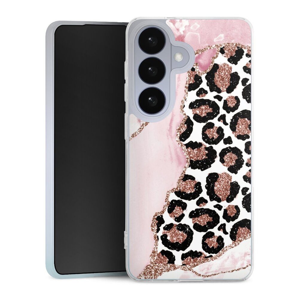 DeinDesign Handyhülle Leopard Glitzer Look Marmor Patterns and Textures Smooth Pink, Samsung Galaxy S26 Slim Case Silikon Hülle Ultra Dünn Schutzhülle