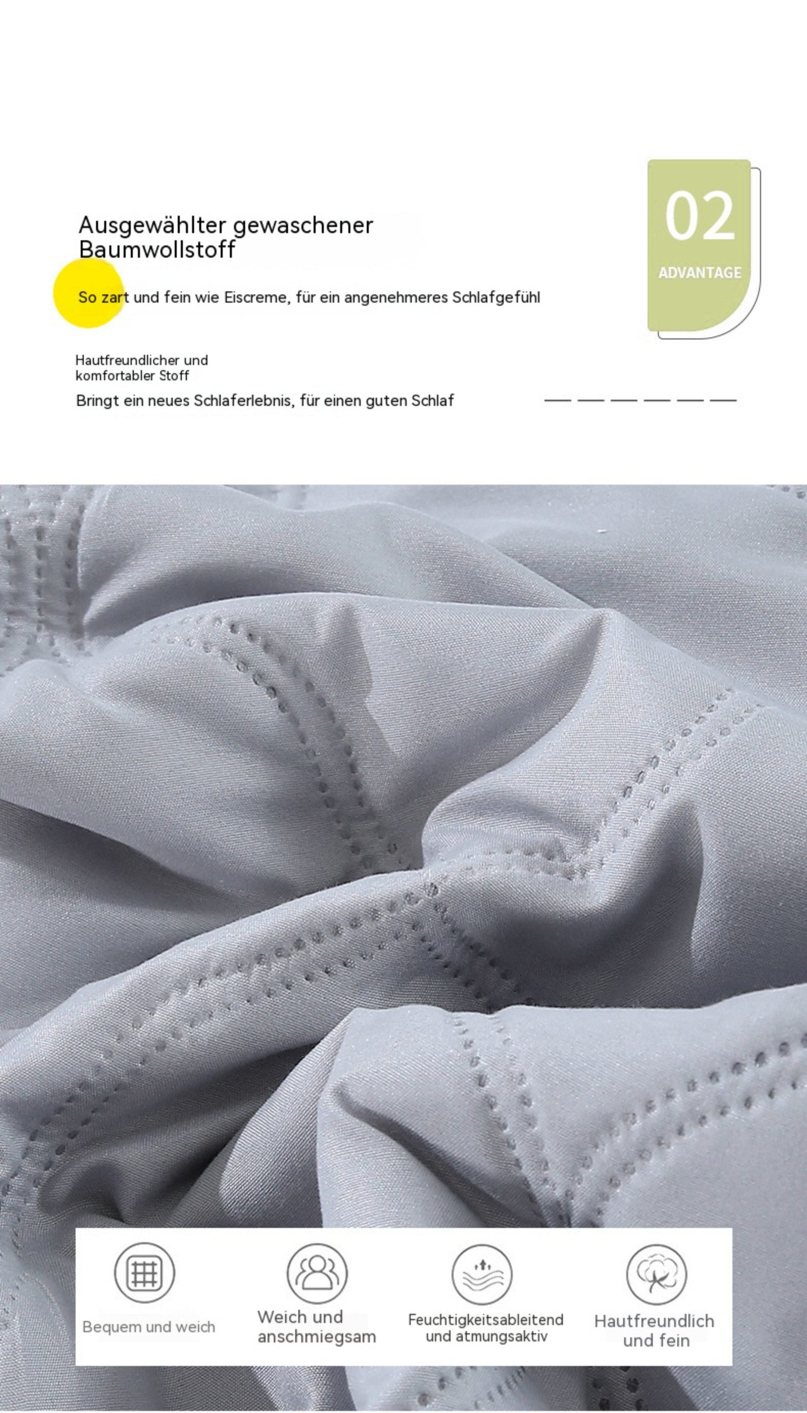 Blusmart Sommerbettdecke Waschbare Sommer-Baumwolldecke, Füllung: Hand- oder maschinenwaschbar, Gefüllt mit einem einzigen Stück Baumwolle, klumpt nicht