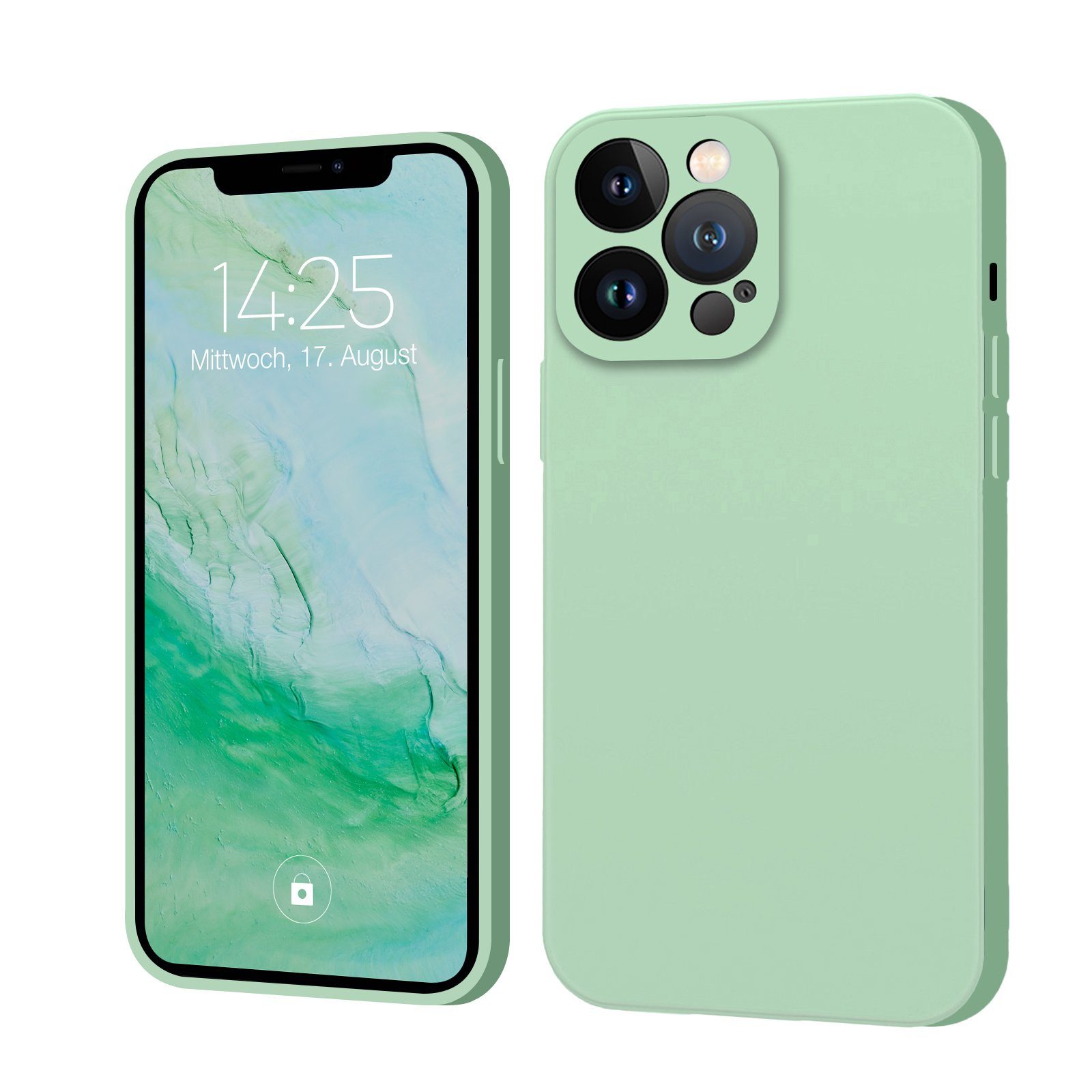Tec-Expert Handyhülle SoftGrip Cover Hülle für Apple iPhone 13 Pro, Handy Case Bumper integrierter Kameraschutz flexibel