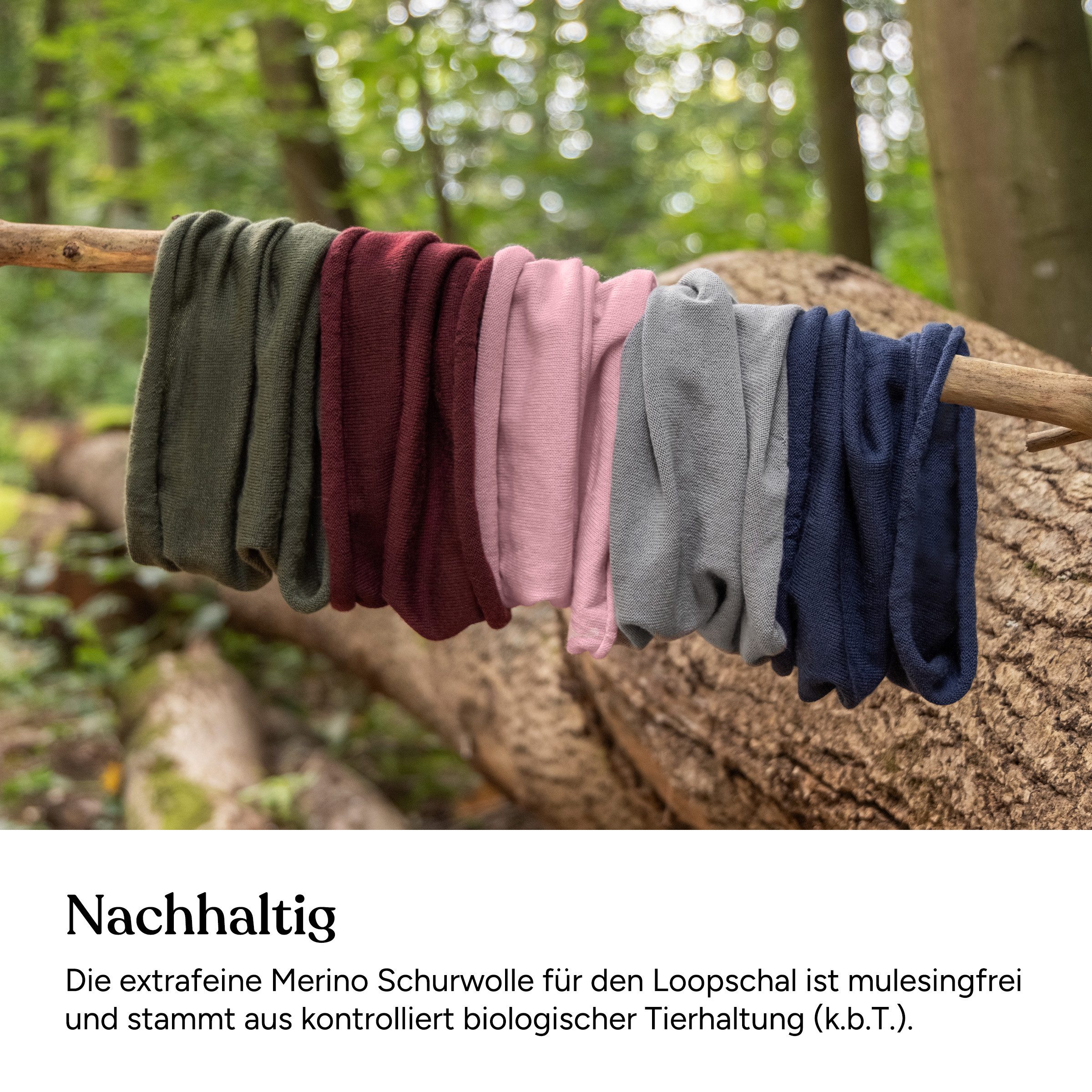 Ehrenkind Strickschal Schlauchschal für Kinder, aus Merino Schurwolle, (Feinstrick), Made in Germany – Bild 4 von 5