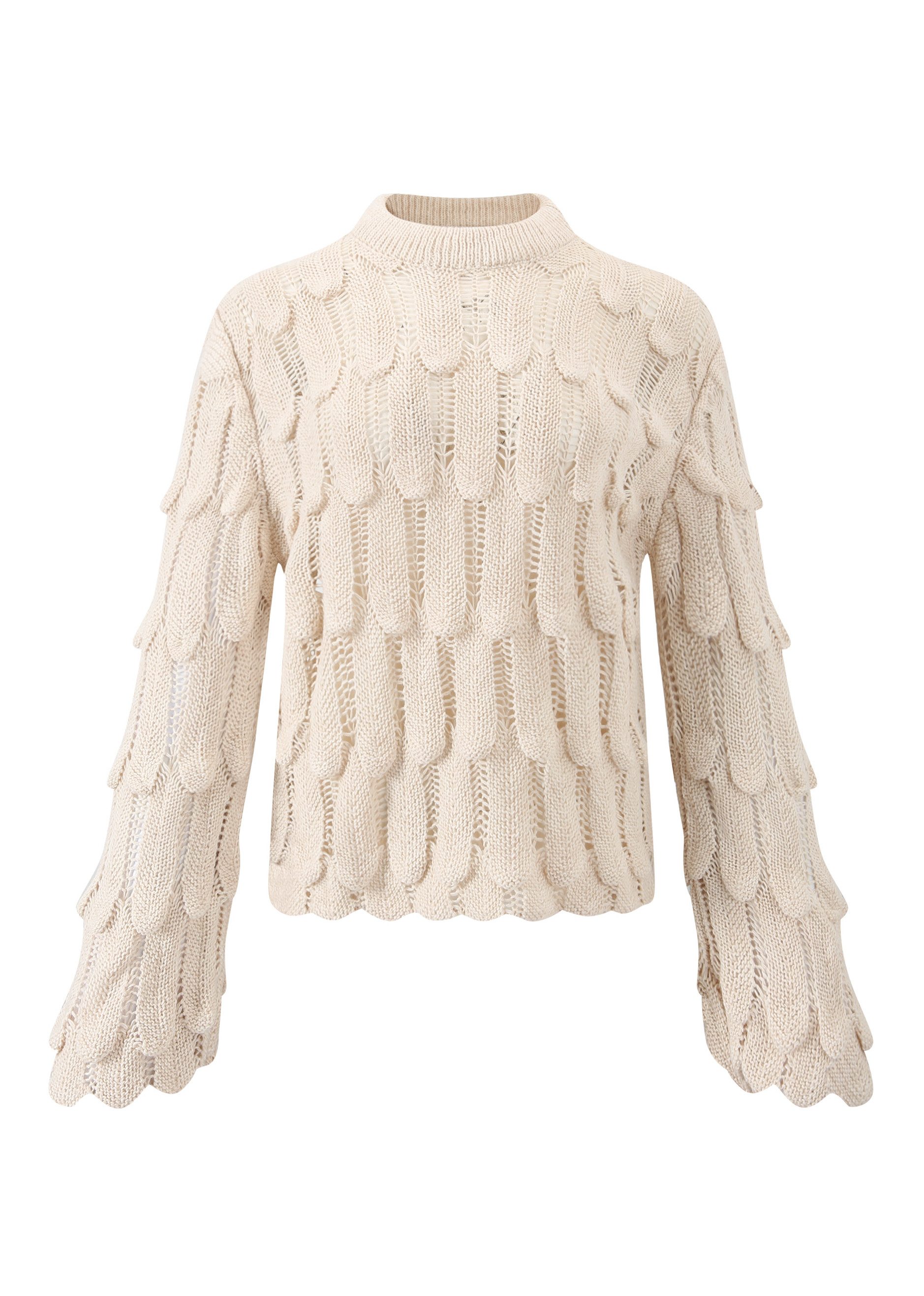 SASSYCLASSY Strickpullover Pullover Damen mit Strukturmuster günstig online kaufen