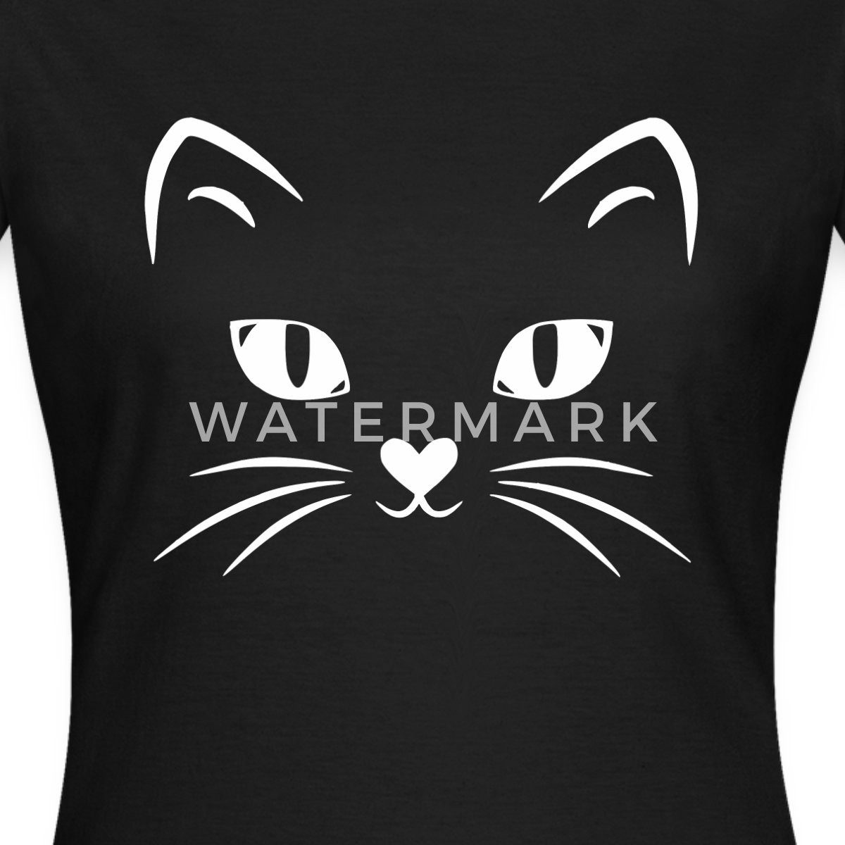 T-Shirt Katze Gesicht Fasching Kostüm Idee Frauen T-Shirt