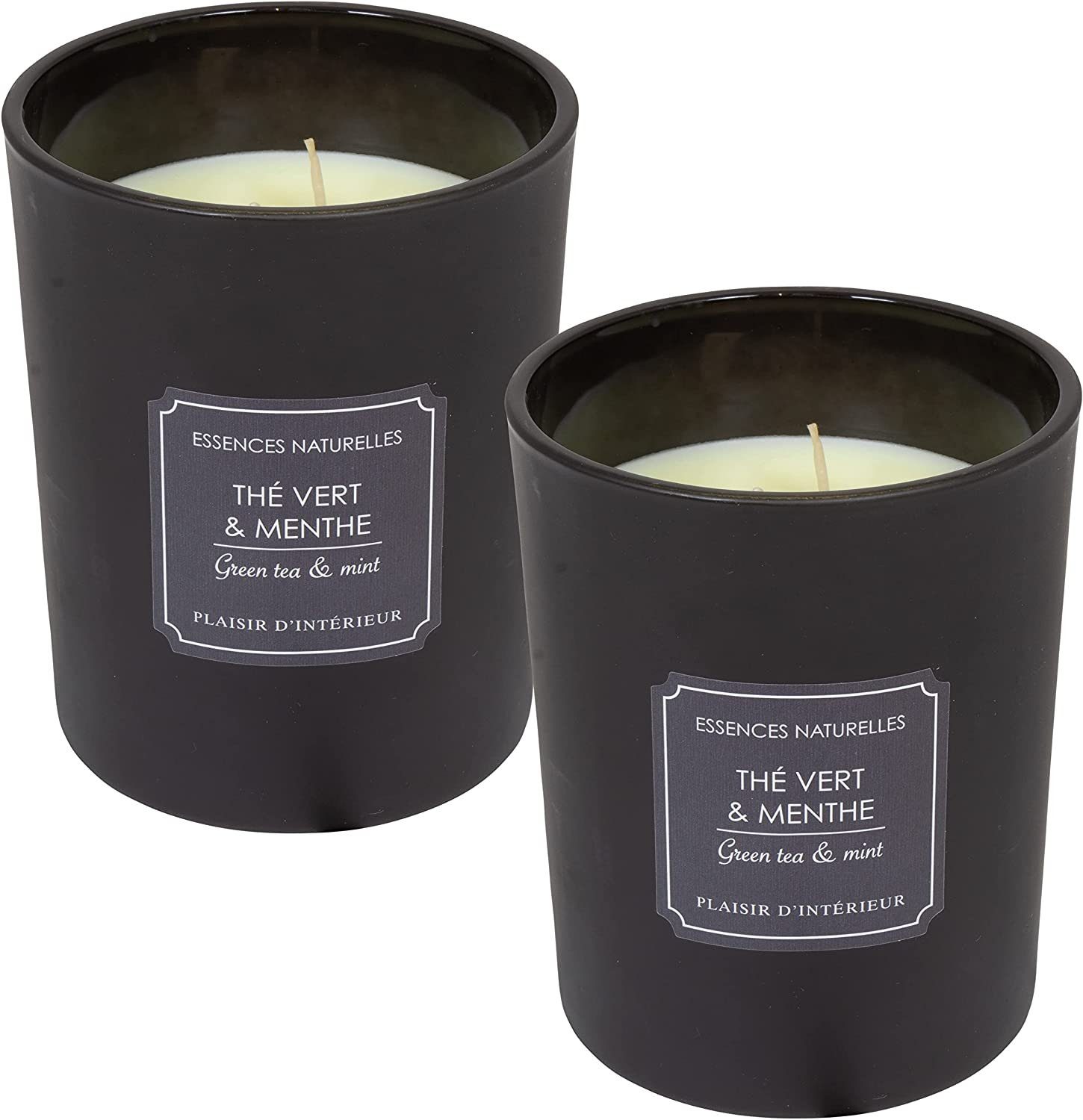Trendyshop365 Duftkerze Xl im Glas 300g versch. Düfte (2-tlg), bis zu 50h Brenndauer, 2x Docht
