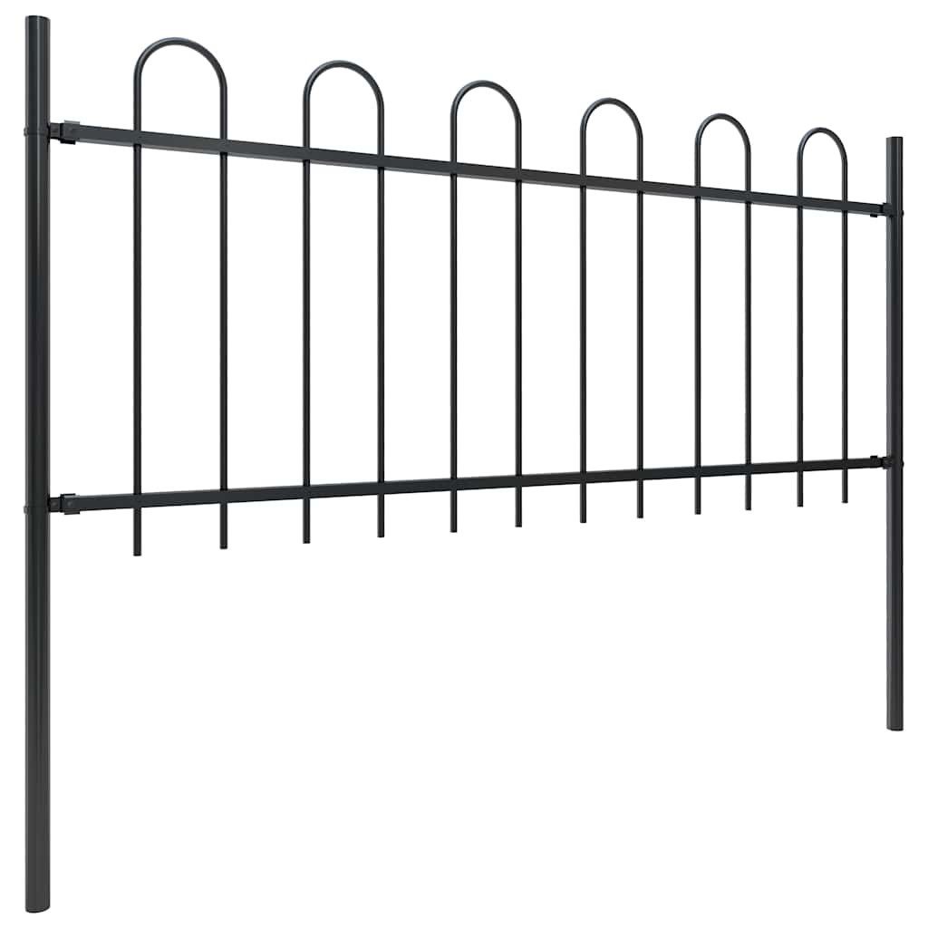 vidaXL Gartenzaun Gartenzaun mit Rundbogen Stahl günstig online kaufen