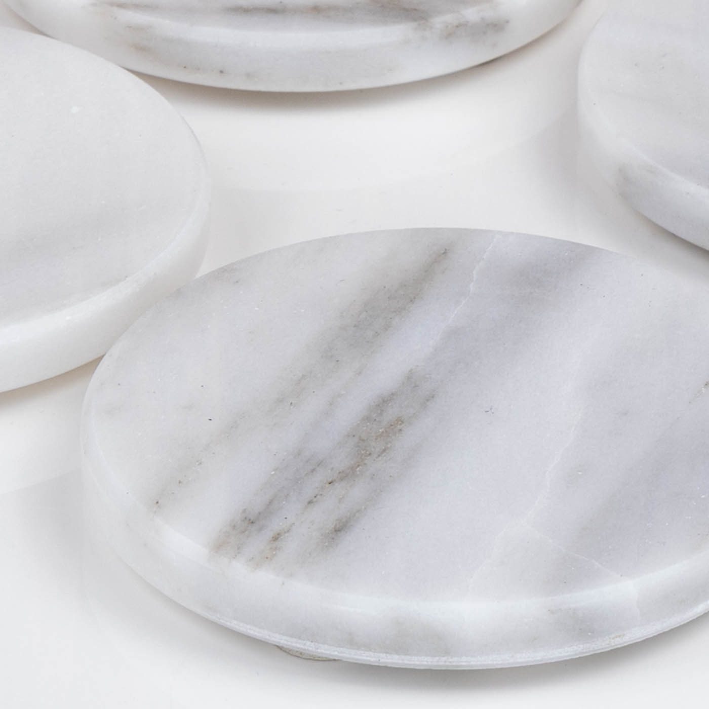 Levandeo® Glasuntersetzer, 6er Set Glas Untersetzer 10cm rund Marmor Natur Küchendeko