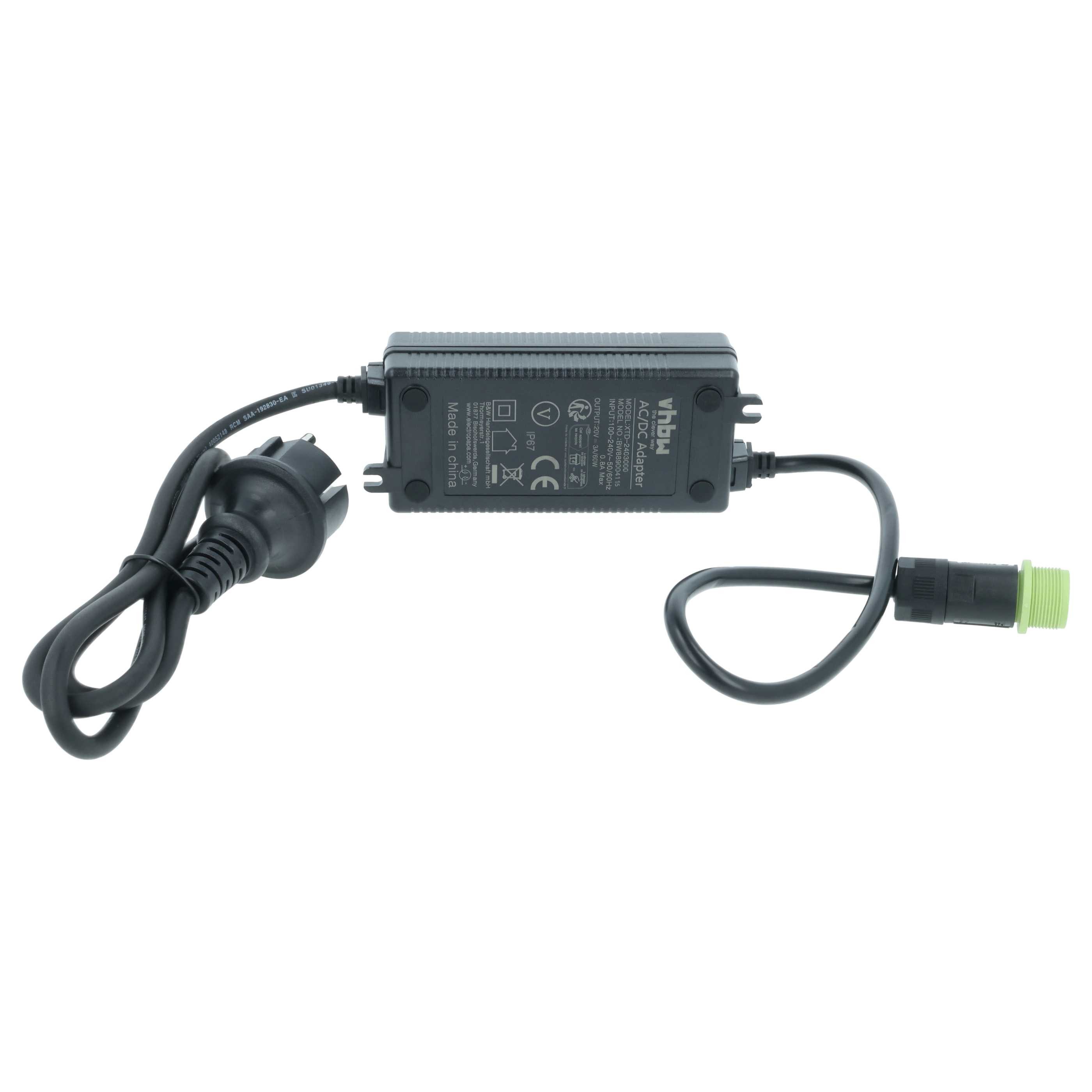 vhbw Ersatz für Worx WA3751, WA3775, WA3762 für Rasenroboter Universal-Ladegerät (Kompatibles, robustes Ladekabel für Rasentrimmer/Akkus) – Bild 3 von 5