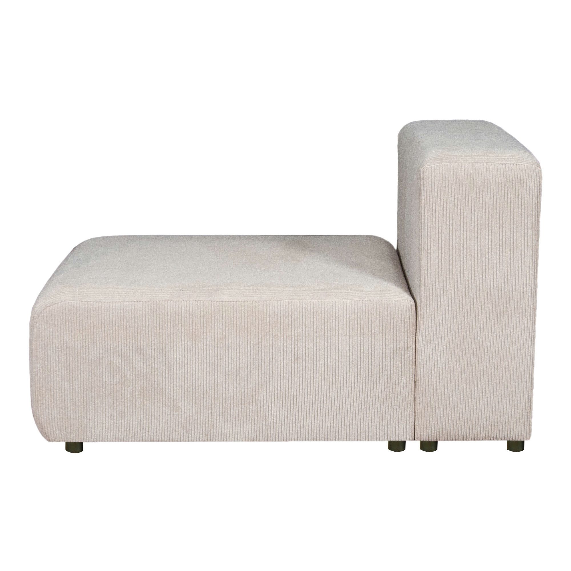 en.casa Sofaelement, »Suldal« Sofa-Modul Mittelelement Cord Beige