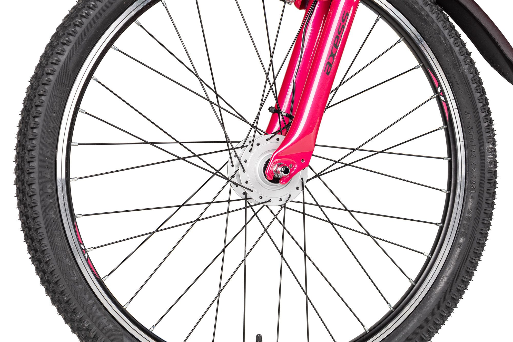 Axess Kinderfahrrad Adventure 3 24 Trapez, 3 Gang Shimano Nexus 3 Rücktritt Schaltwerk, Nabenschaltung Rücktritt, Nebenschaltung Rücktritt violett/rosa