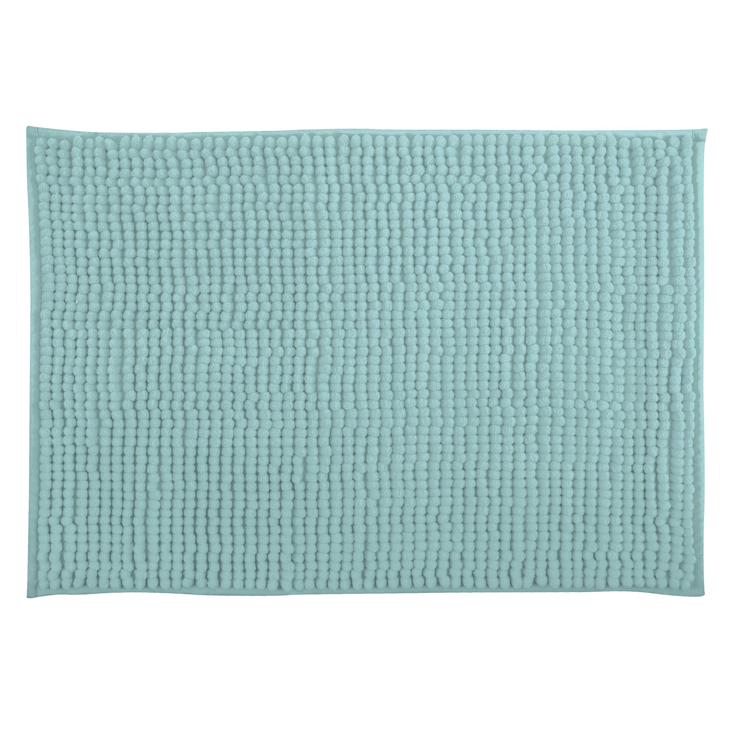 MSV Badematte CHENILLE, Höhe 12 mm, Badteppich, 100% Polyester Microfaser, Anti-Rutsch Beschichtung, mit praktischer Schlaufe zum Aufhängen, Waschbar 30°, Flauschig weich und warm, in 3 Größen erhältlich: 40 x 60, 50 x 80 und 60 x 90, viele angesagte Tren