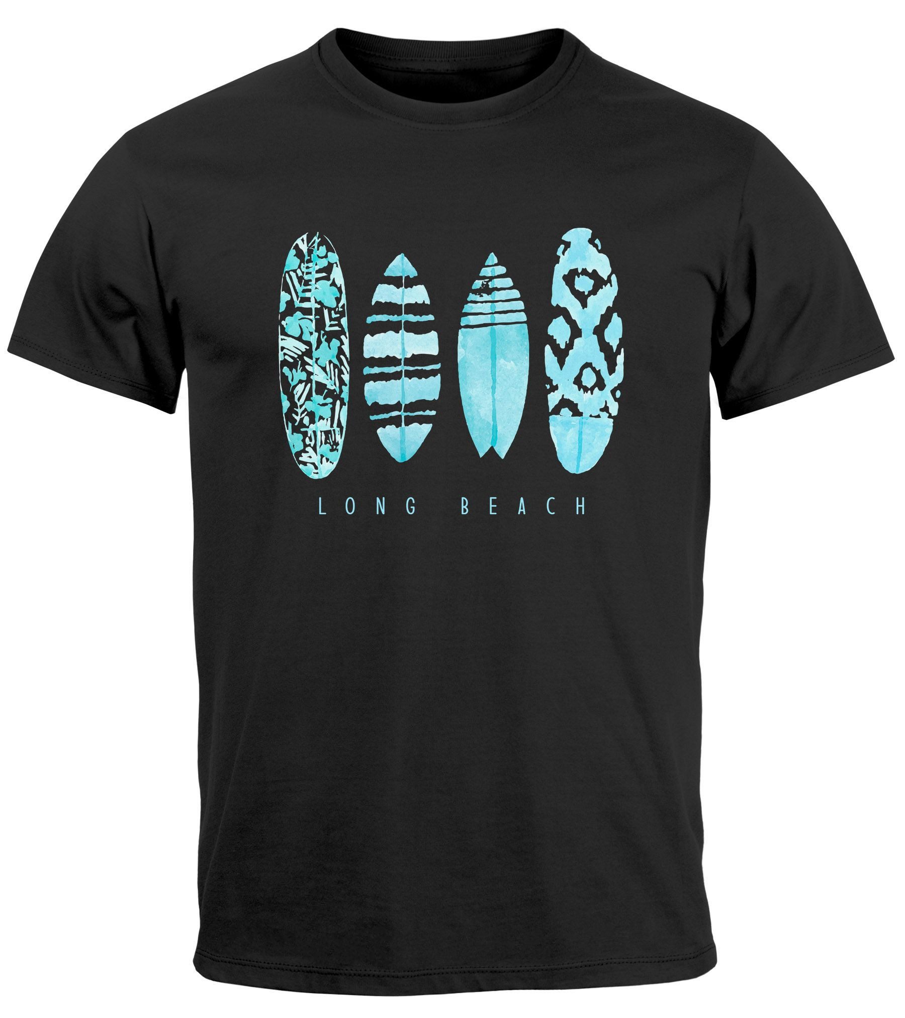 Neverless Print-Shirt Herren T-Shirt Surfing Fashion günstig online kaufen