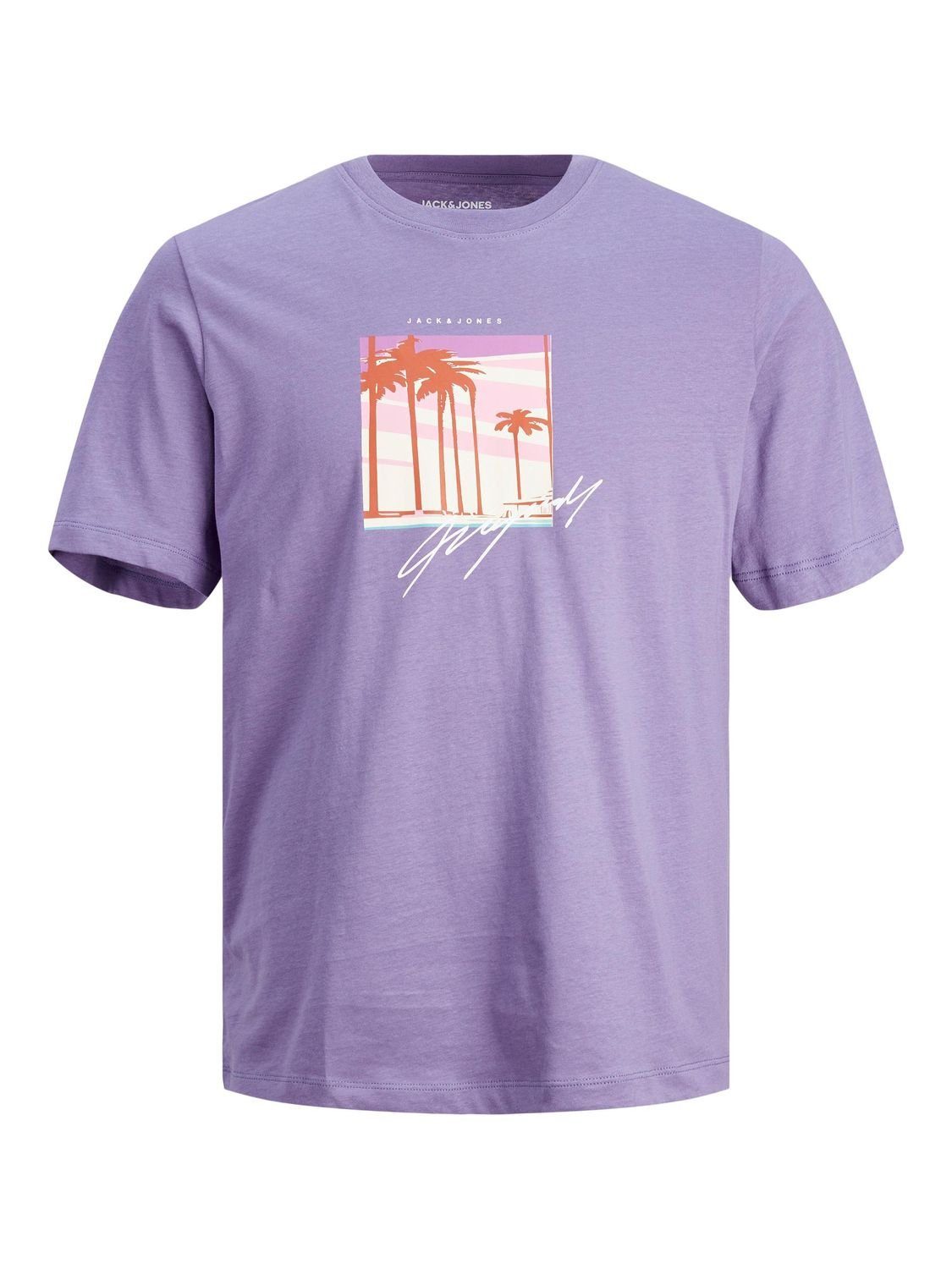 Jack & Jones T-Shirt JORVACATION (1-tlg) aus Baumwolle Twilight Purple 12243638