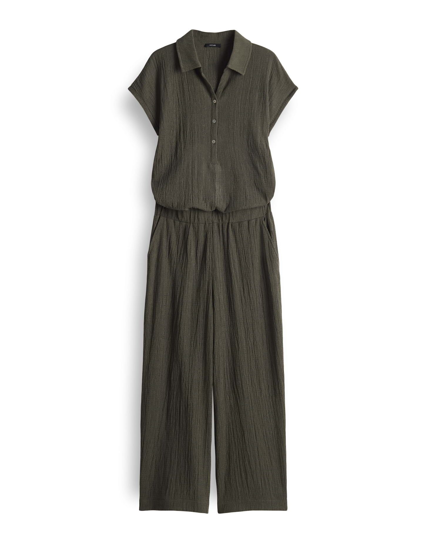 OPUS Jumpsuit MELTI POLO Relaxed in dynamischer Crash Optik Webware günstig online kaufen