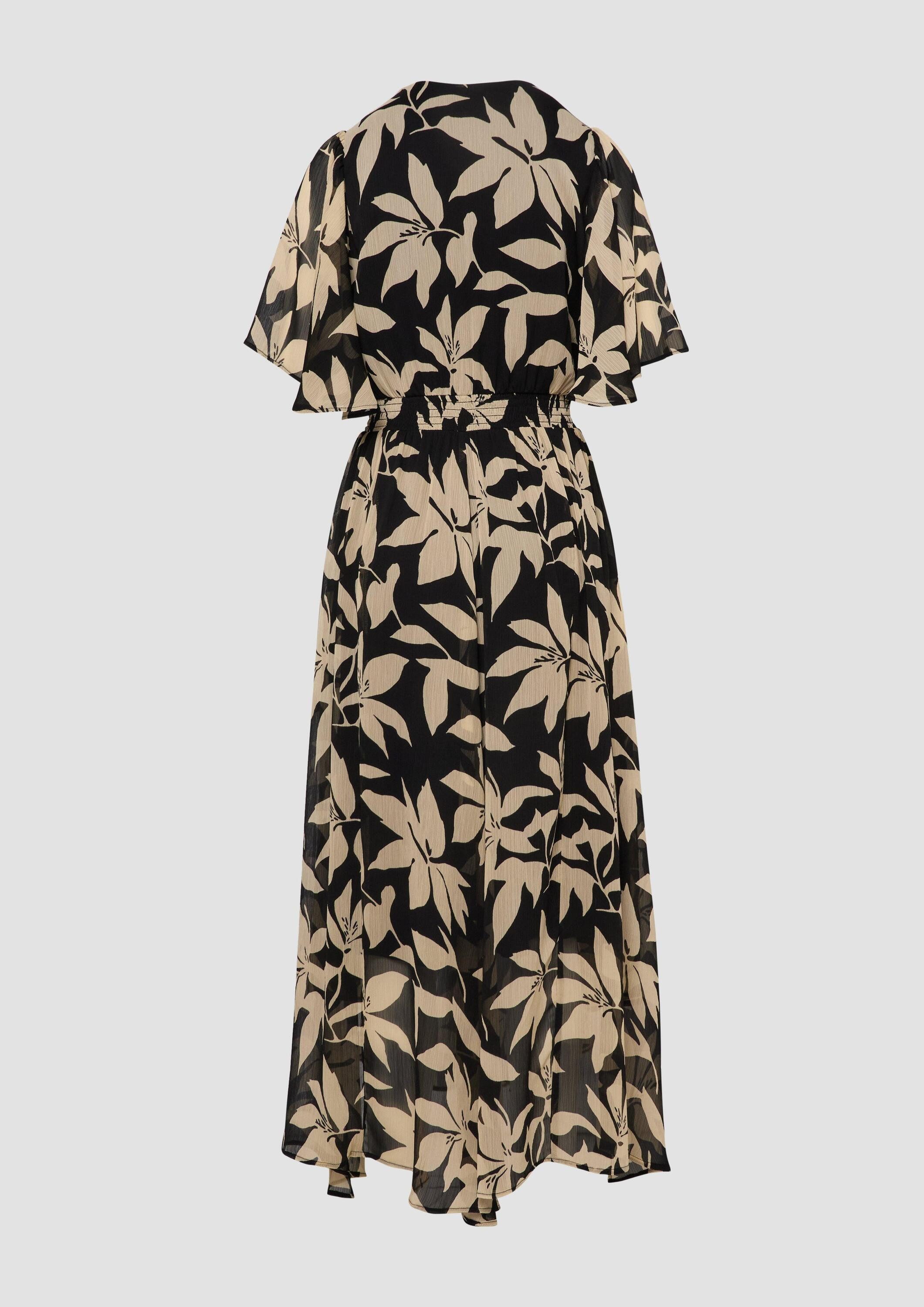 s.Oliver Maxikleid Kleid Maxikleid aus Chiffon mit gesmokter Taille günstig online kaufen