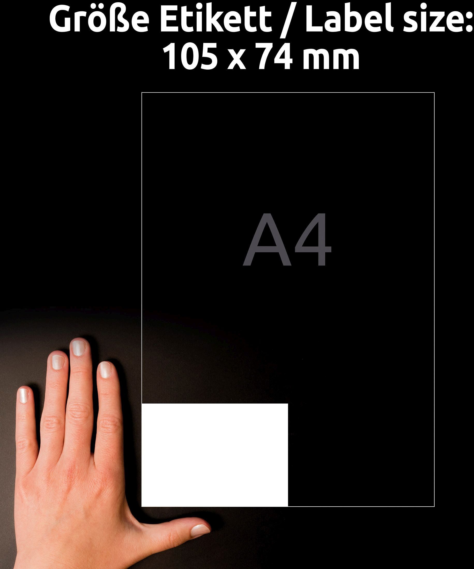 Thumbnail - Avery Zweckform Etiketten Folien-Etiketten ultra-resistent A4 105x74mm VE=400 Etiketten weiß