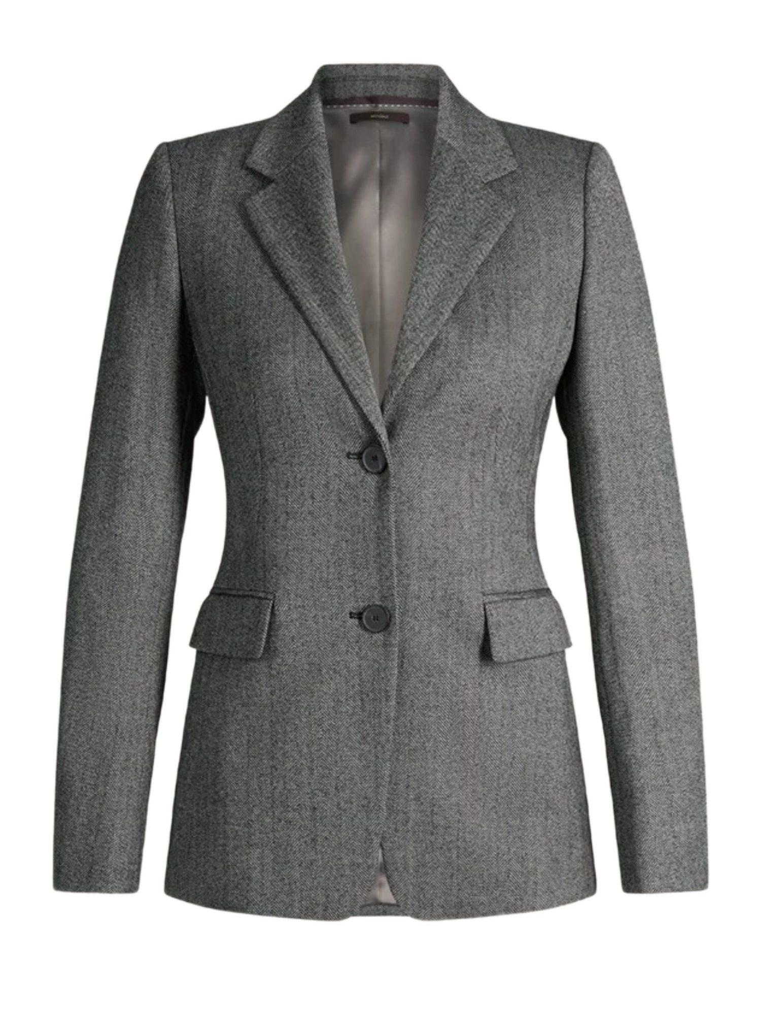 Windsor Jackenblazer grau,Casual,Wolle,Fischgrät,Reverskragen,Langarm,Slim Fit