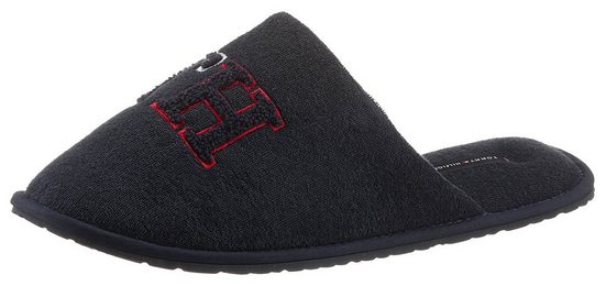 Tommy Hilfiger »TH TOWELLING HOMESLIPPER« Pantoffel mit TH-Logostickerei