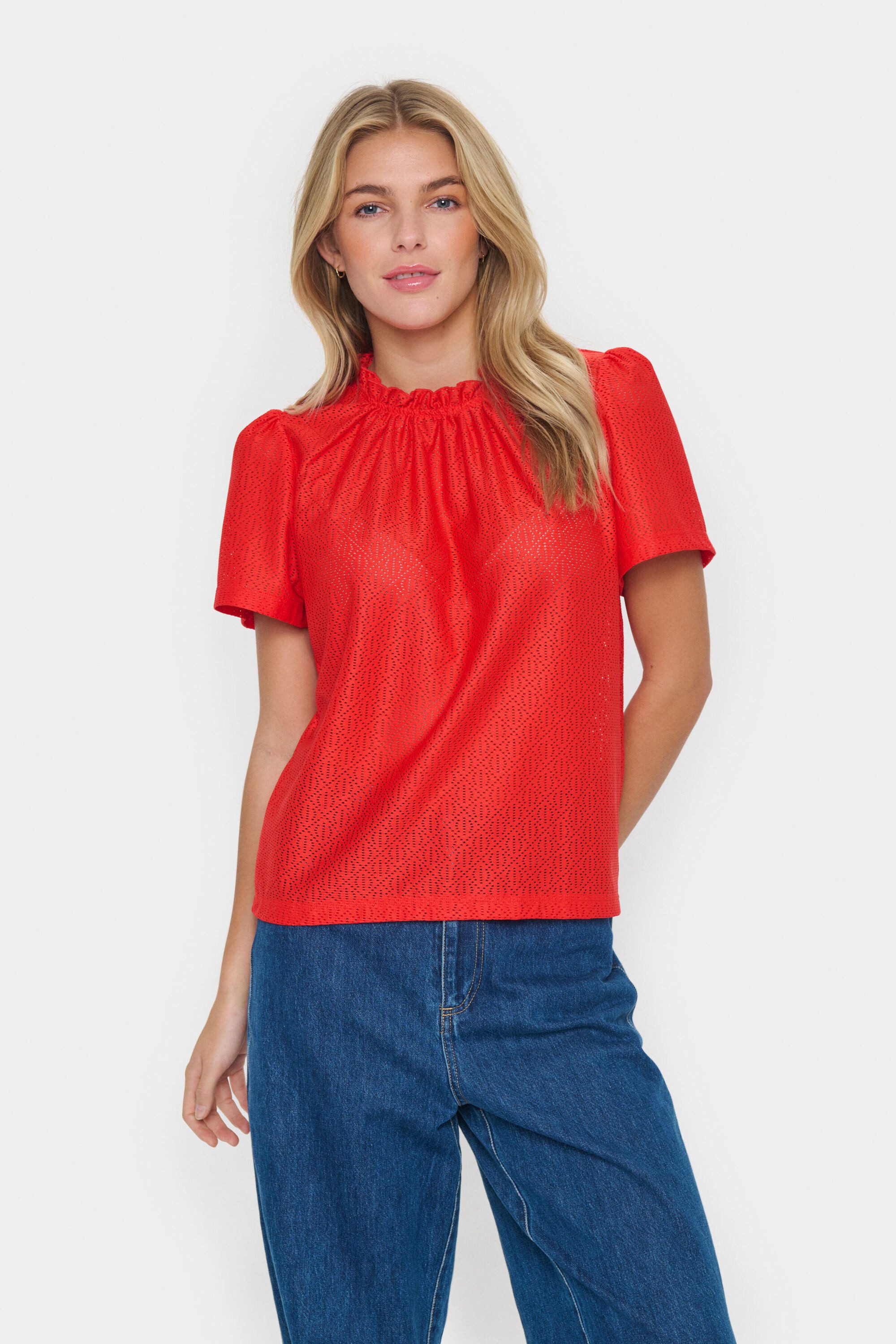 Saint Tropez Kurzarmbluse Bluse kurzarm JovitaSZ