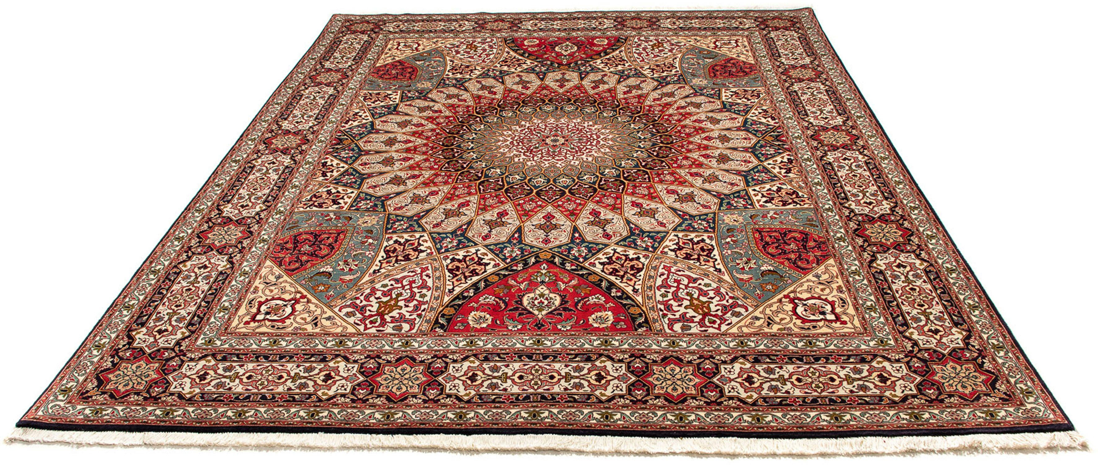 Orientteppich Perser - Täbriz - Royal - 260 x 203 cm - mehrfarbig, morgenland, rechteckig, Höhe: 7 mm, Wohnzimmer, Handgeknüpft, Einzelstück mit Zertifikat
