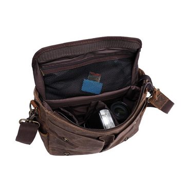 REDOM Henkeltasche Umhängetasche Handtasche Leder Canvas Tragetasche Aktentasche Tasche (Schultertasche Arbeitstasche Messenger-Tasche Top Griff Schultergurt, Ledertasche, Unitasche, Bürotasche, Freizeittasche, luxuriös, Vintage), Herren Frauen Jungen Freizeit Arbeit Business Schule Büro Reisen usw