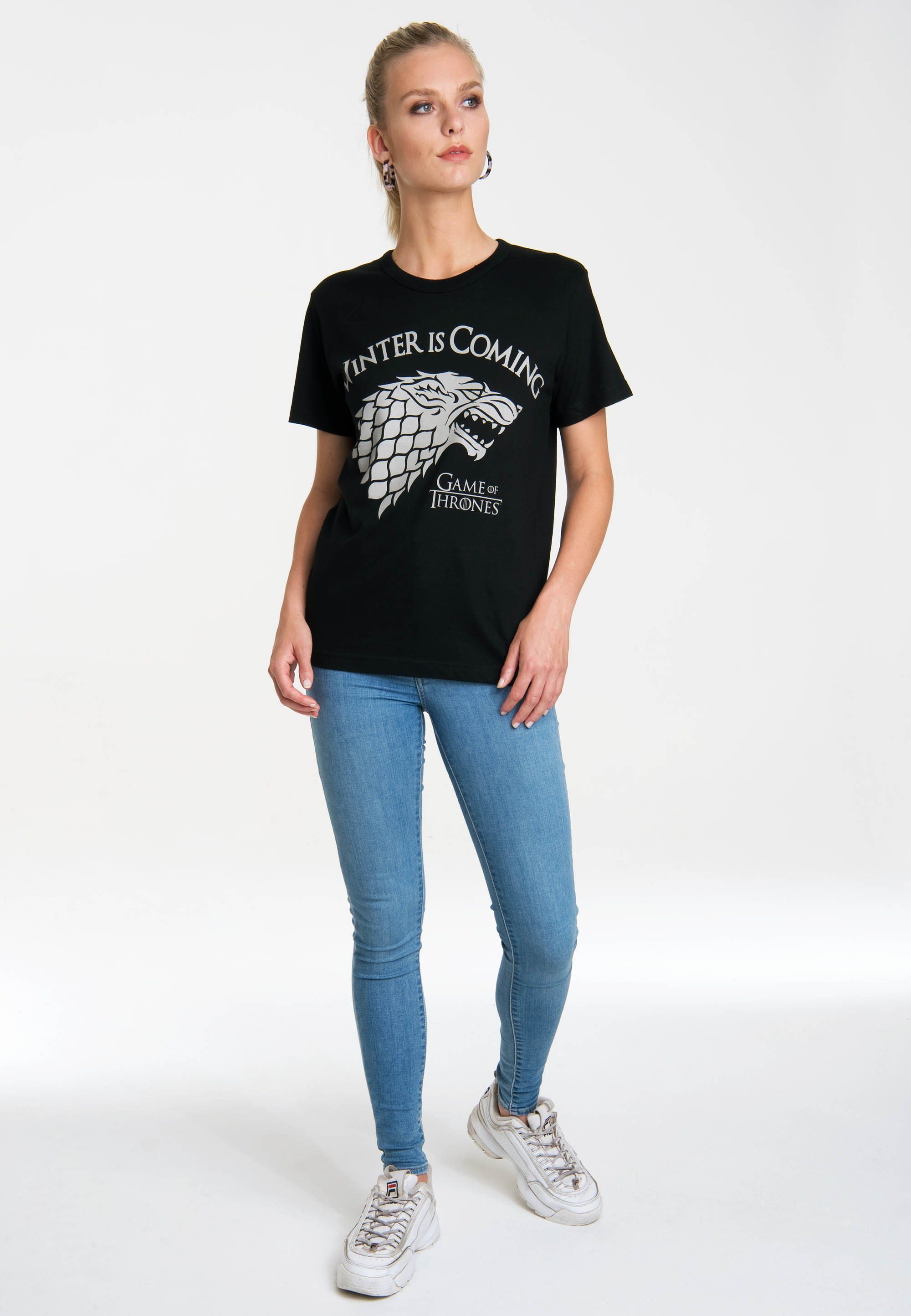 LOGOSHIRT T-Shirt Game of Thrones mit lizenziertem Originaldesign, Mit  großem Game Of Thrones-Print auf der Front