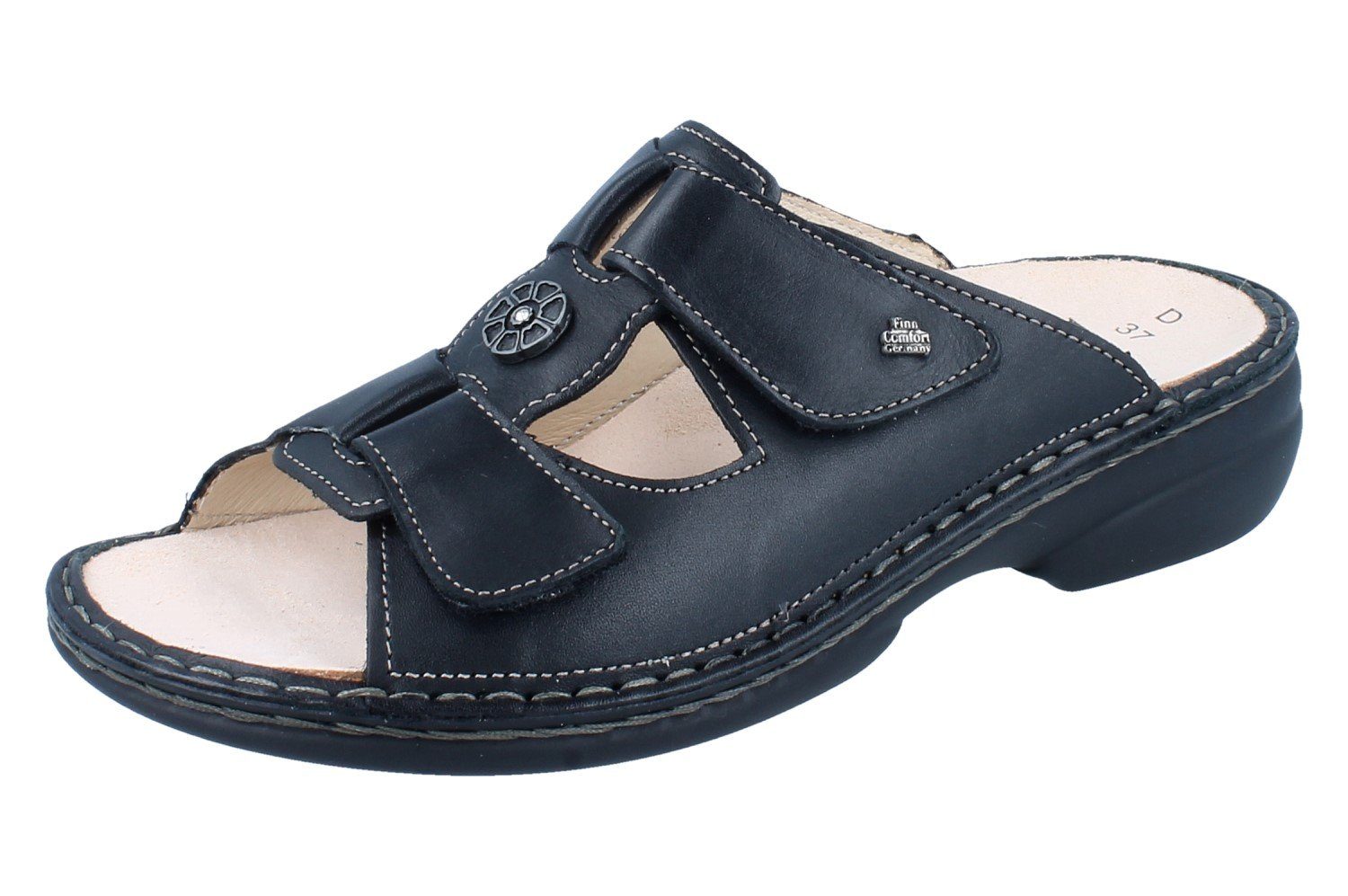 FINN COMFORT Pattaya Damen Pantolette schwarz Glattleder - Größe: 36 Pantolette