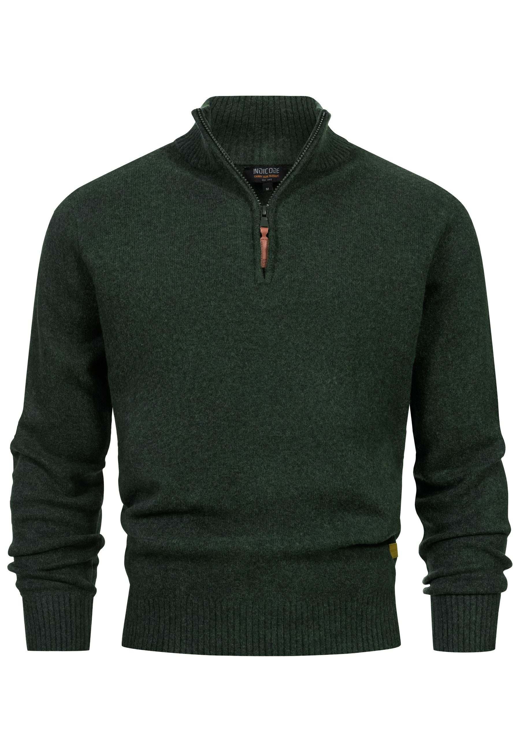 Indicode Strickpullover INTrax Half Zip Bequemer günstig online kaufen