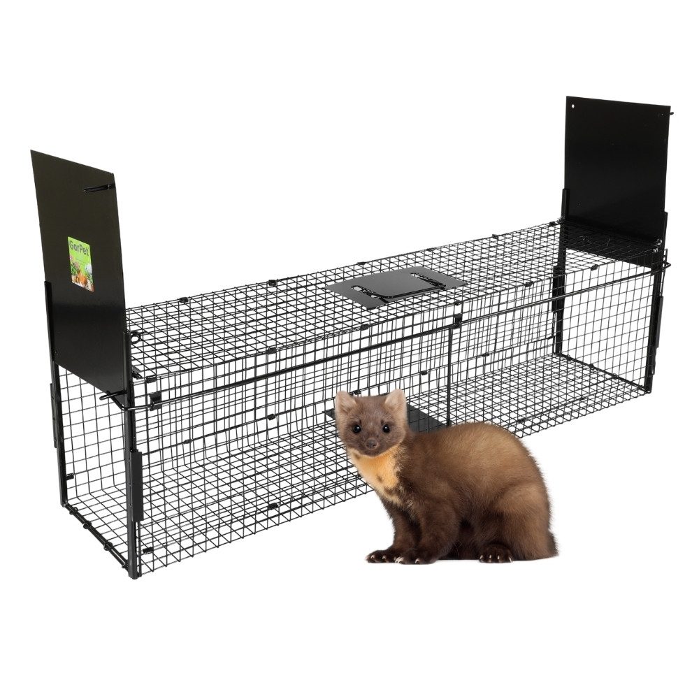 GarPet Lebendfalle Lebendfalle Drahtfalle Waschbär Falle Doppeltür Marder Katze Hasen 100